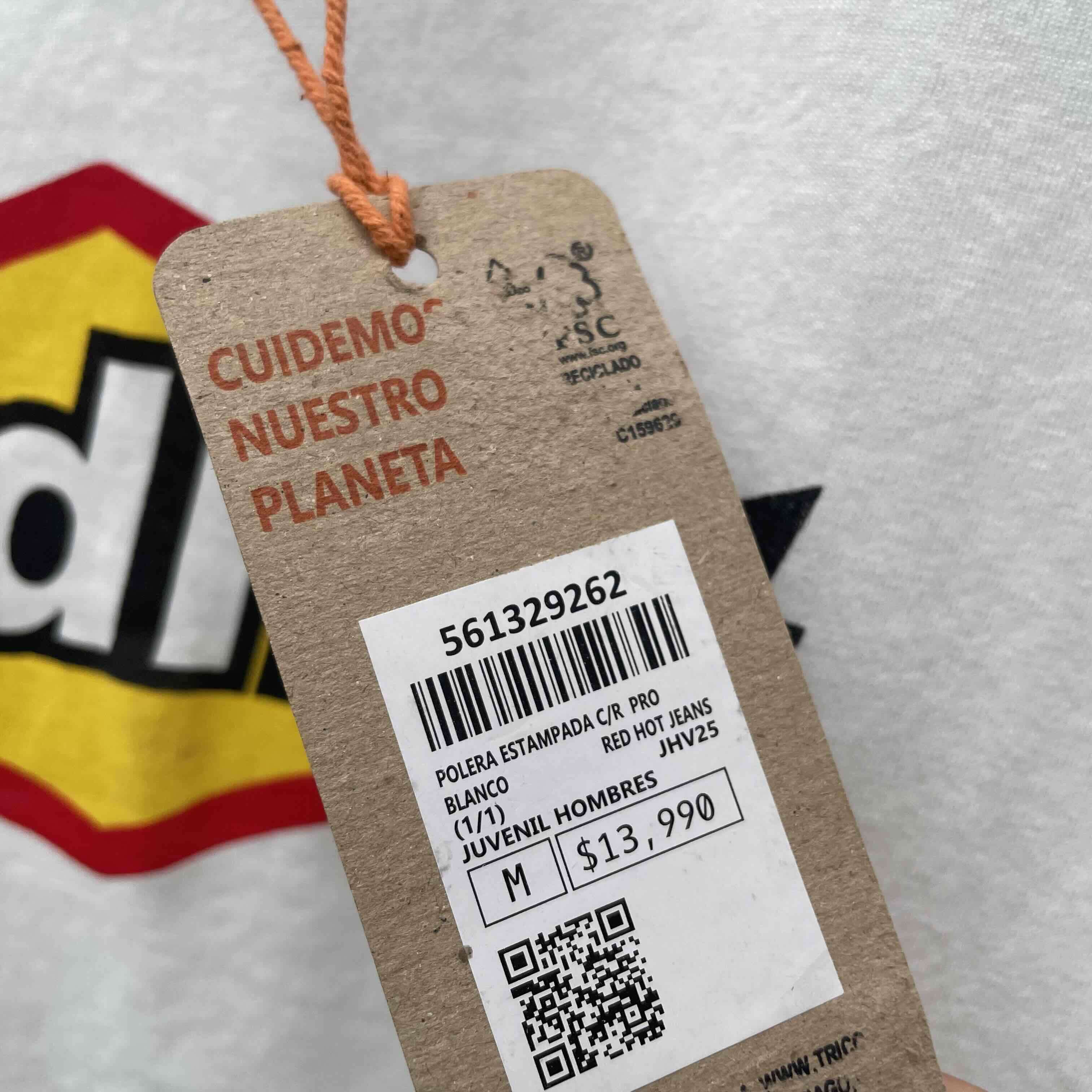 Polera blanca con logo Red Hot - miniatura 3