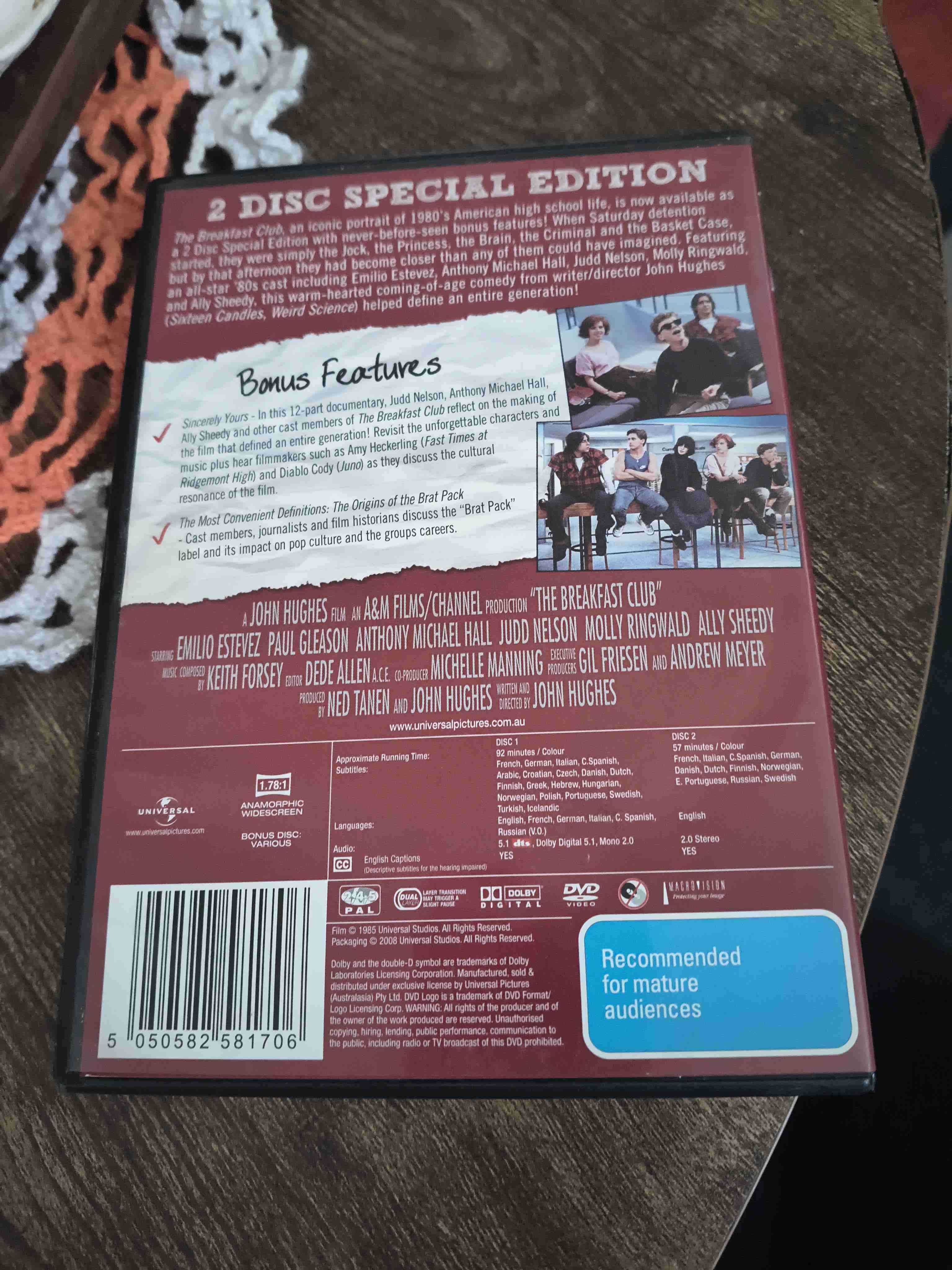 DVD The Breakfast Club Edición Especial - miniatura 2