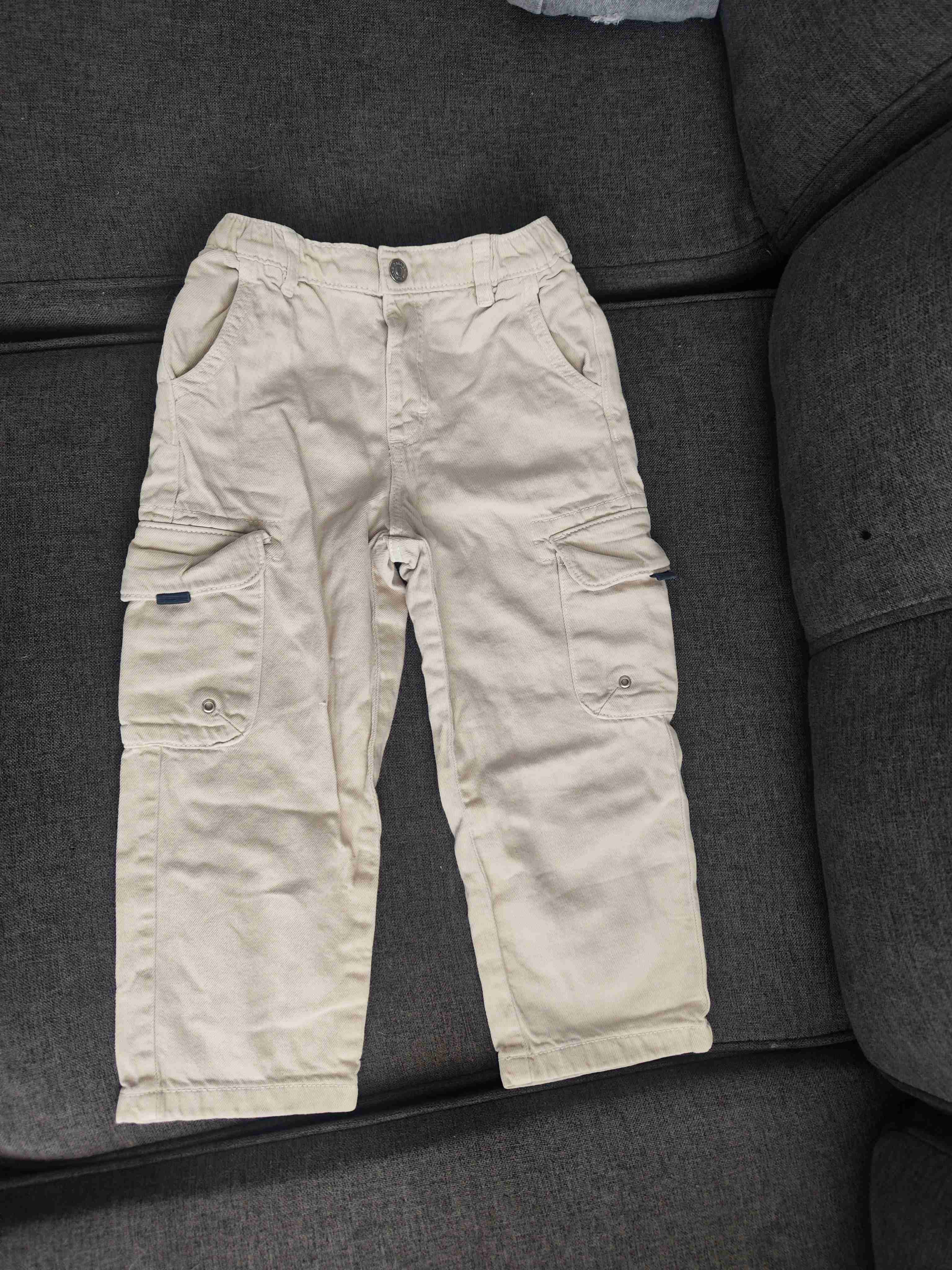 Pantalones cargo beige y Azul  para niño - miniatura 3