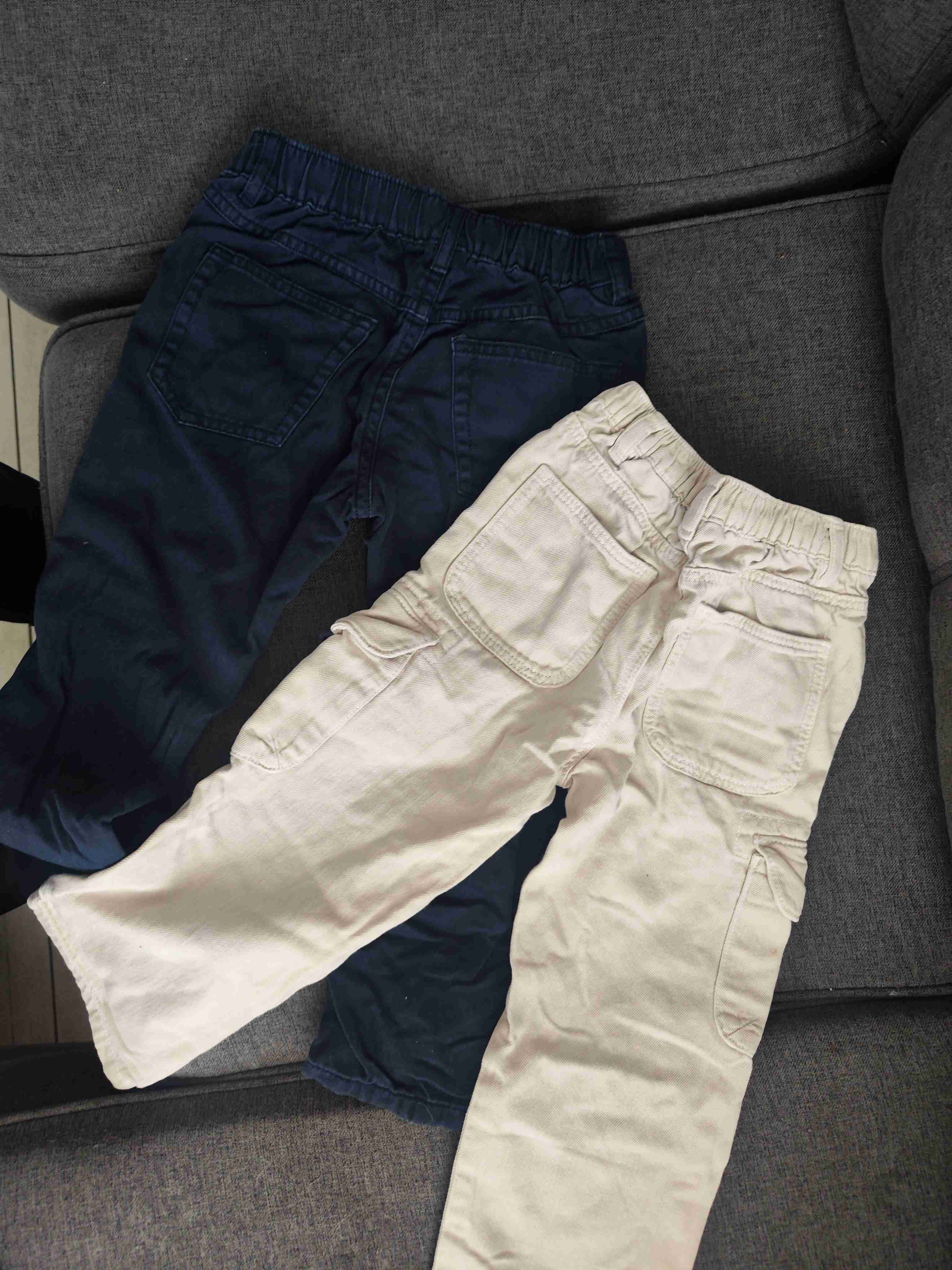 Pantalones cargo beige y Azul  para niño - miniatura 5