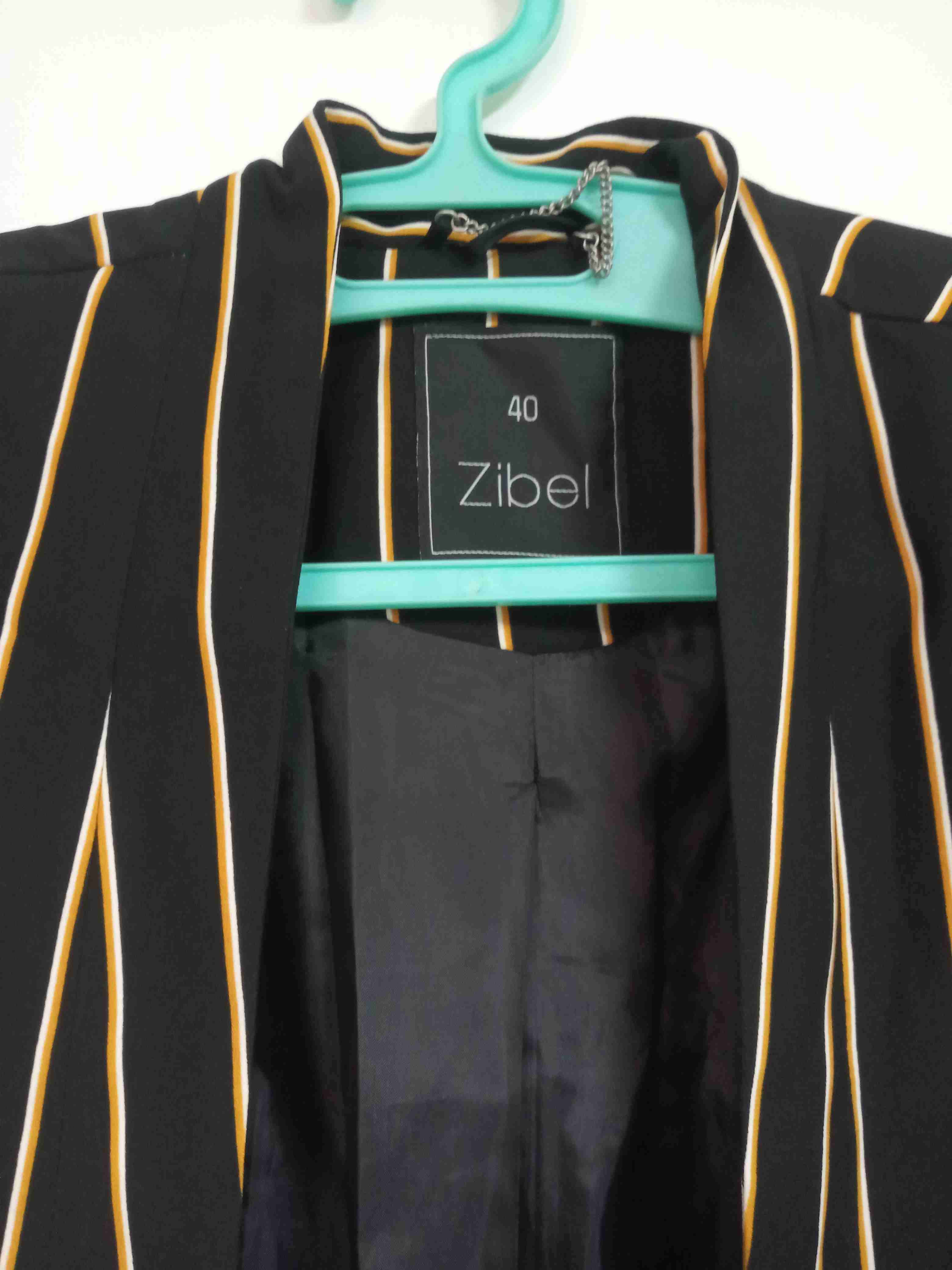 Blazer negro a rayas Zibel - miniatura 2