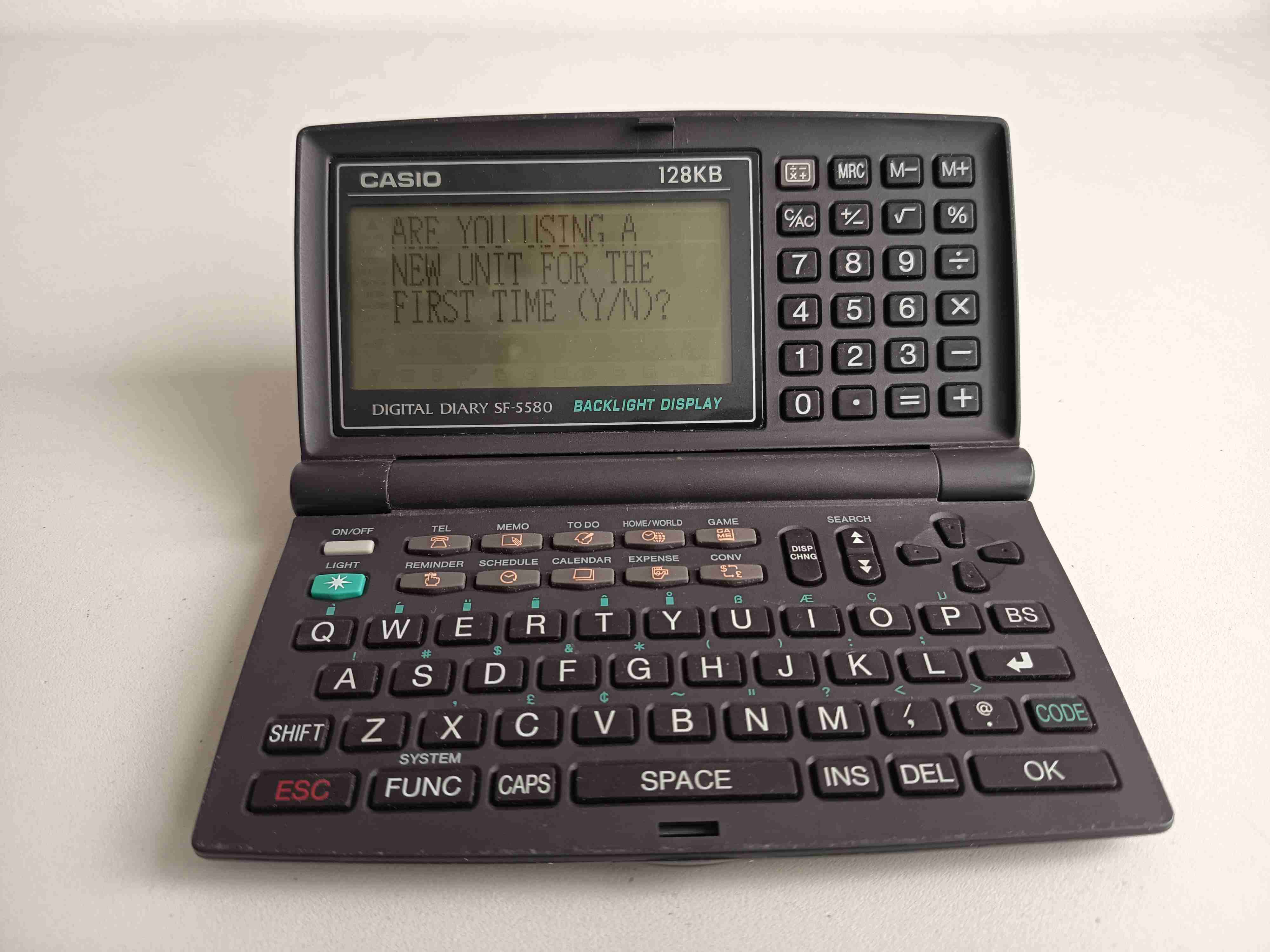 Agenda electrónica Casio 128KB