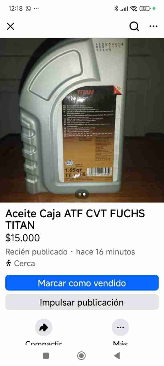 Aceite Caja ATF CVT Fuchs - miniatura 2