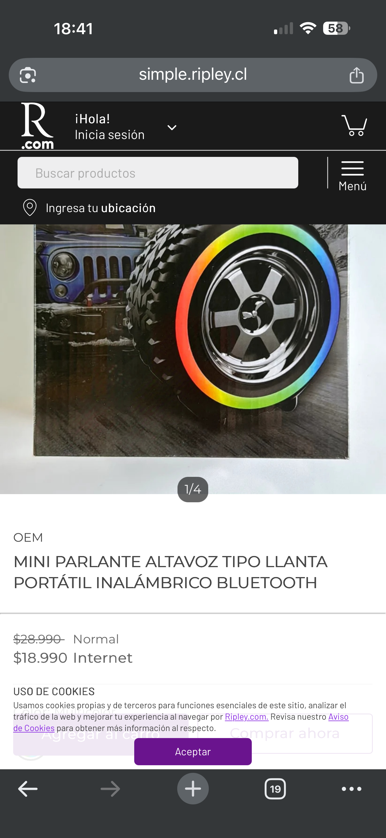 Parlante con diseño de neumático - miniatura 3