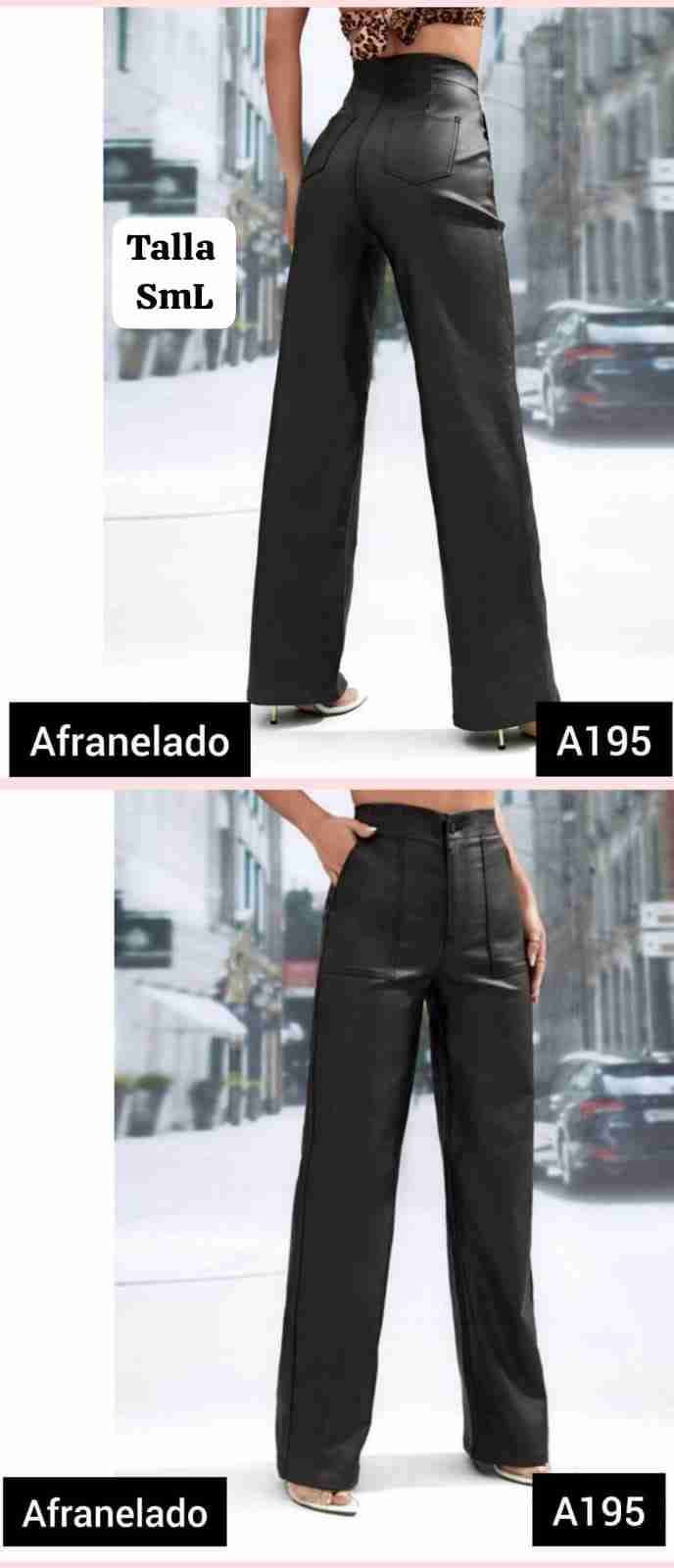 Pantalones afranelados negros