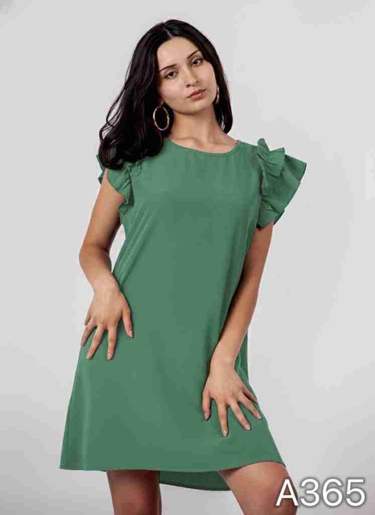 Vestido verde con volantes - miniatura 2