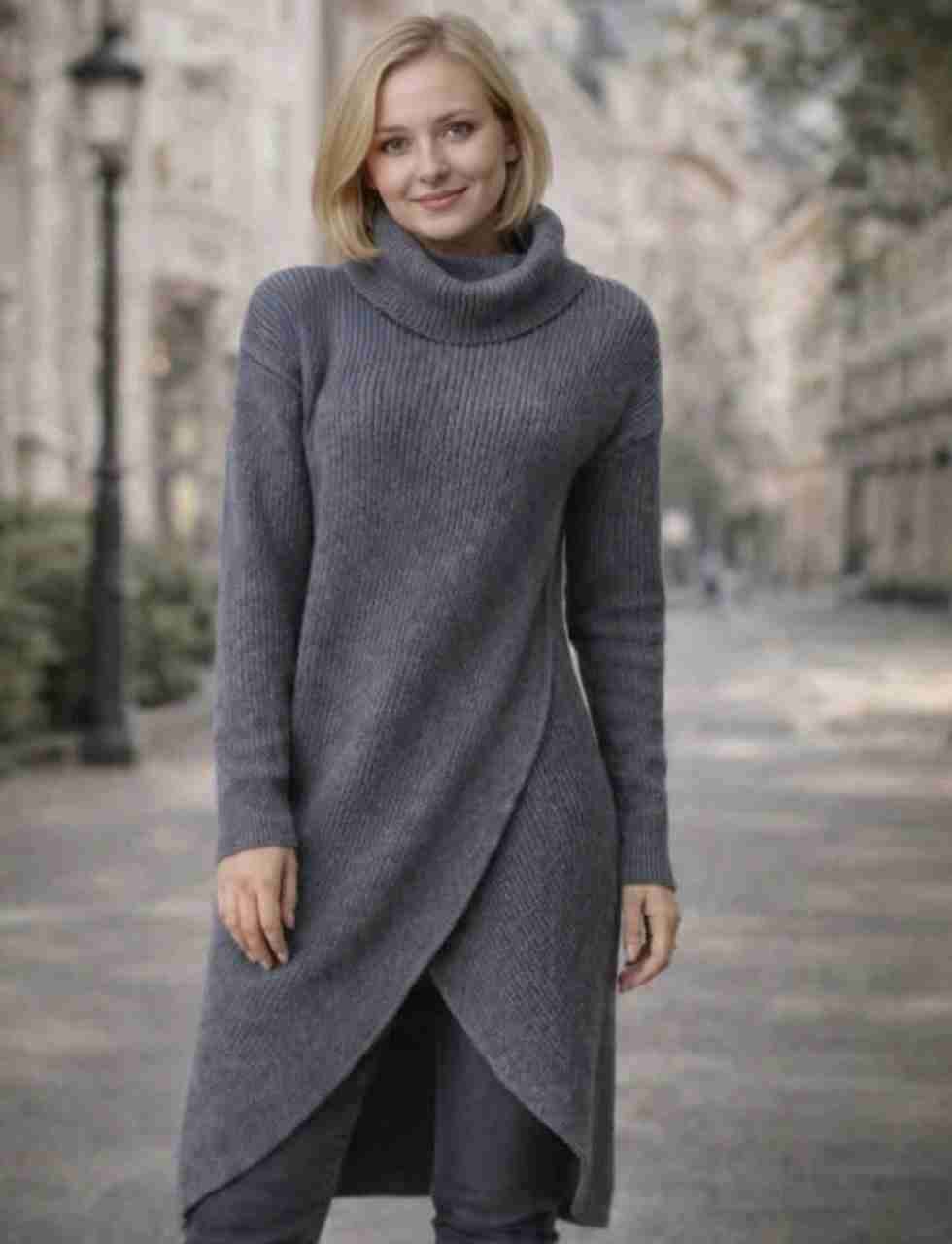 Vestido tejido color terracota - miniatura 2