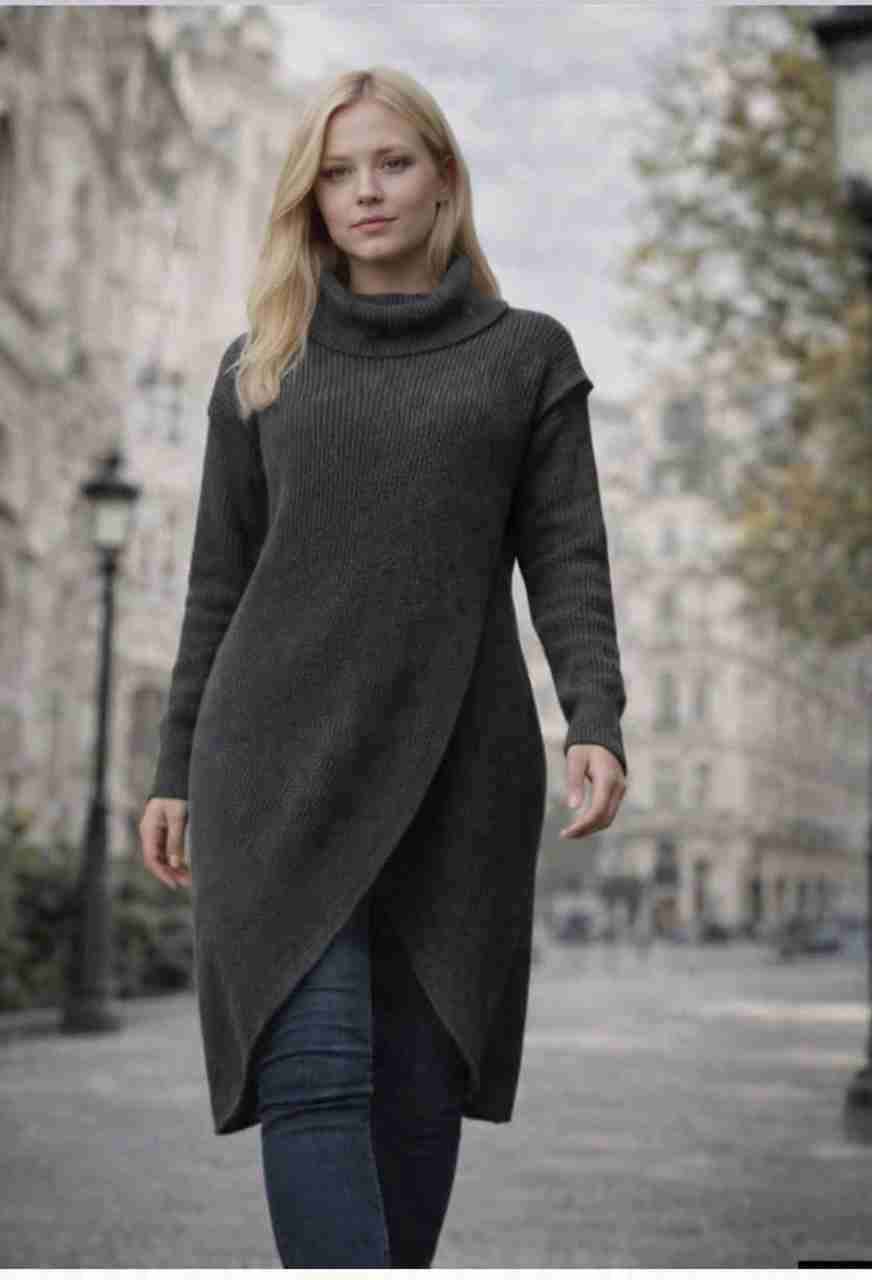 Vestido tejido color terracota - miniatura 3