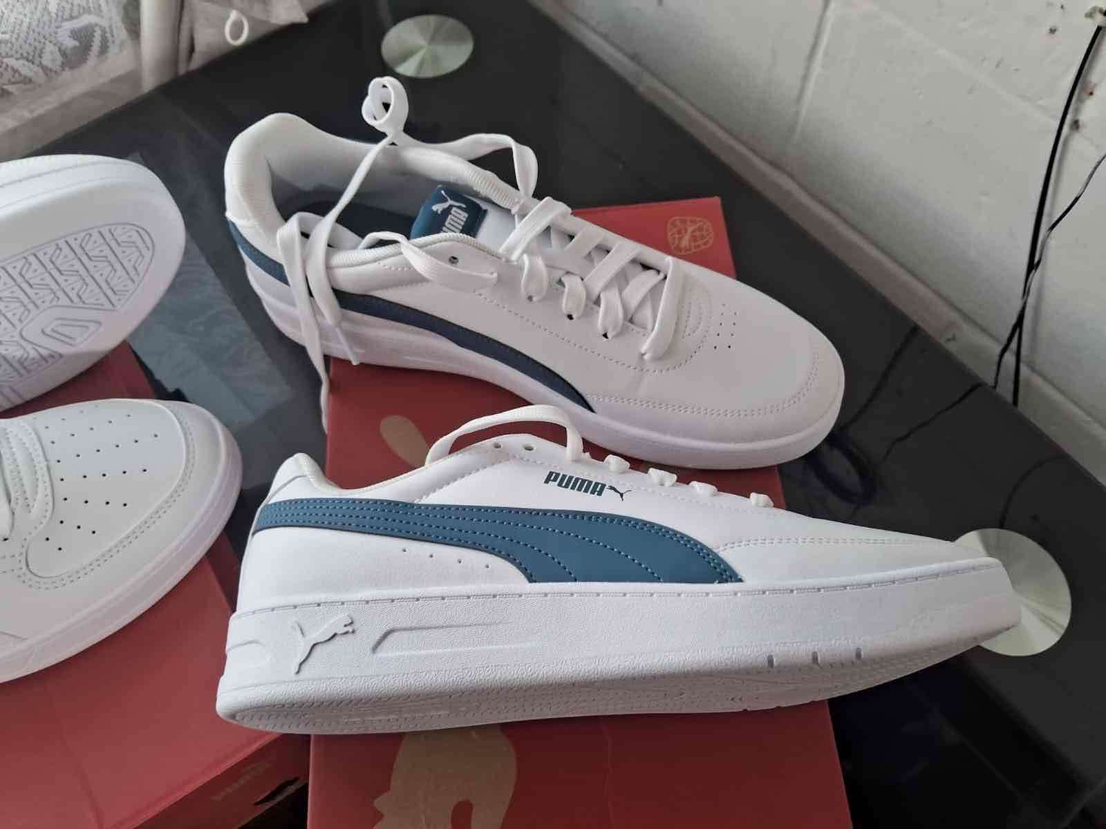 Zapatillas Puma blancas y azules - miniatura 3