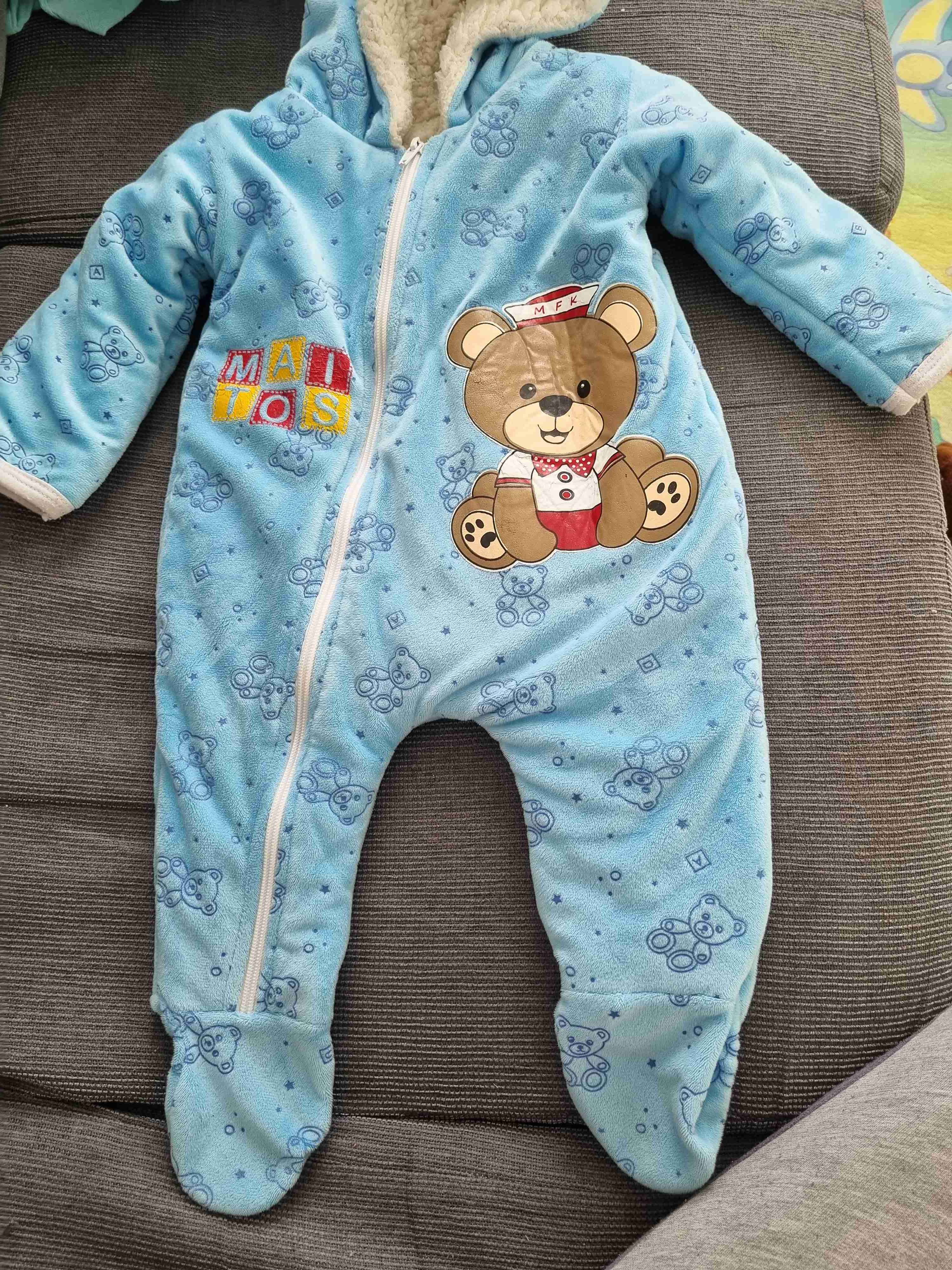 Mameluco polar azul con orejitas - miniatura 2