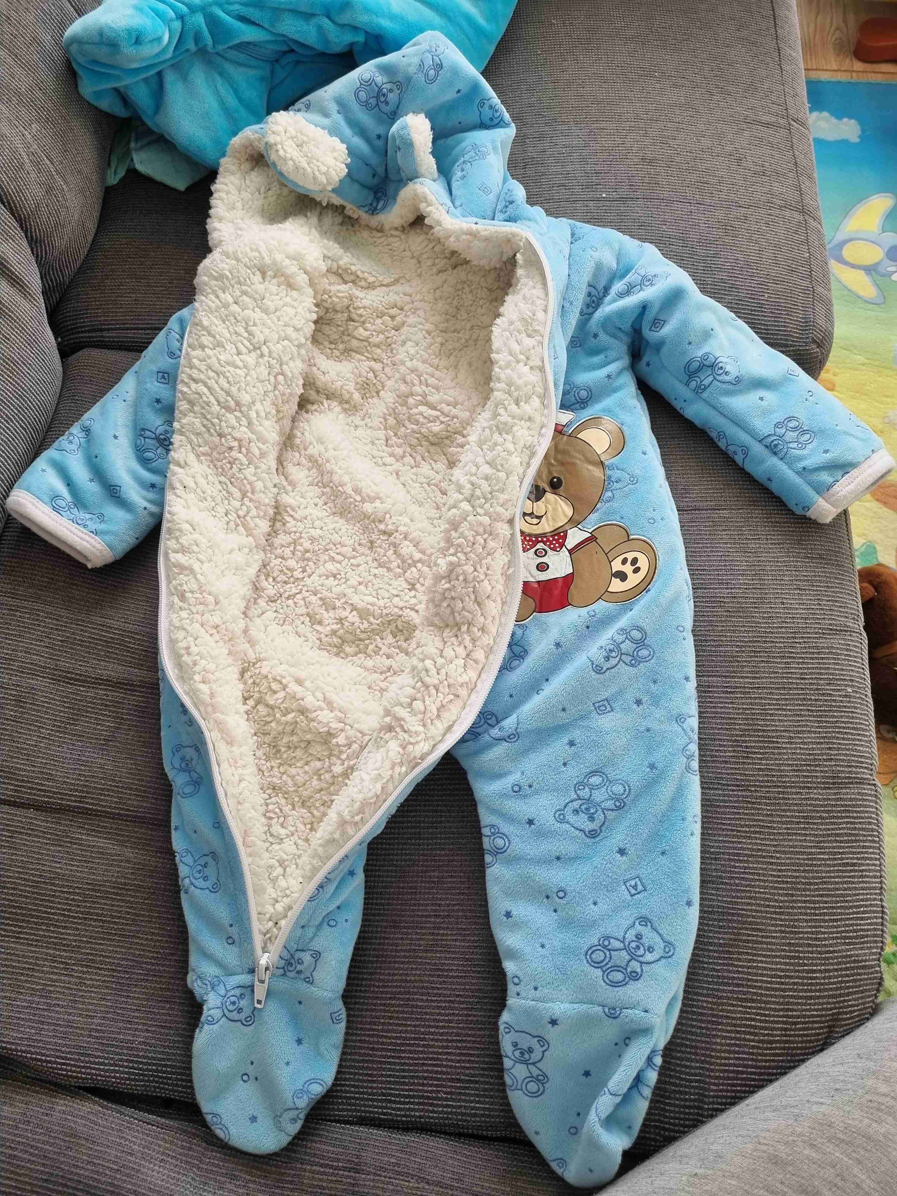 Mameluco polar azul con orejitas - miniatura 3