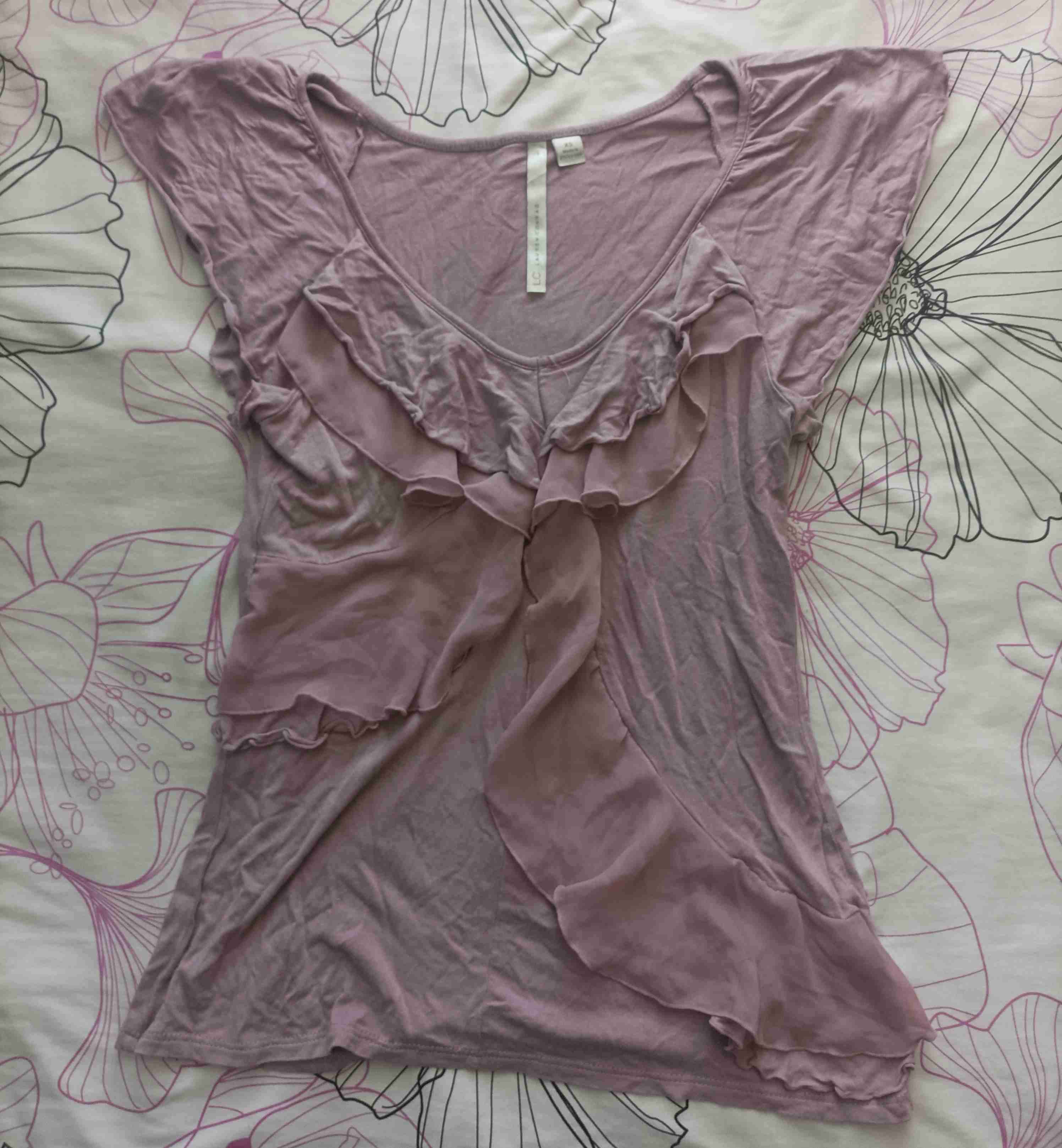 Blusa lila con volantes