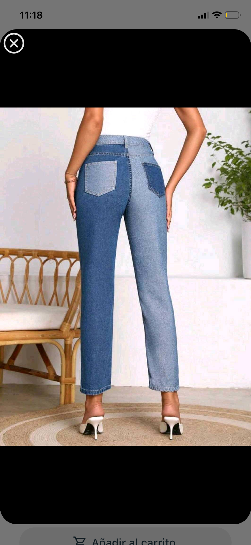 Jeans bicolor de moda - miniatura 2