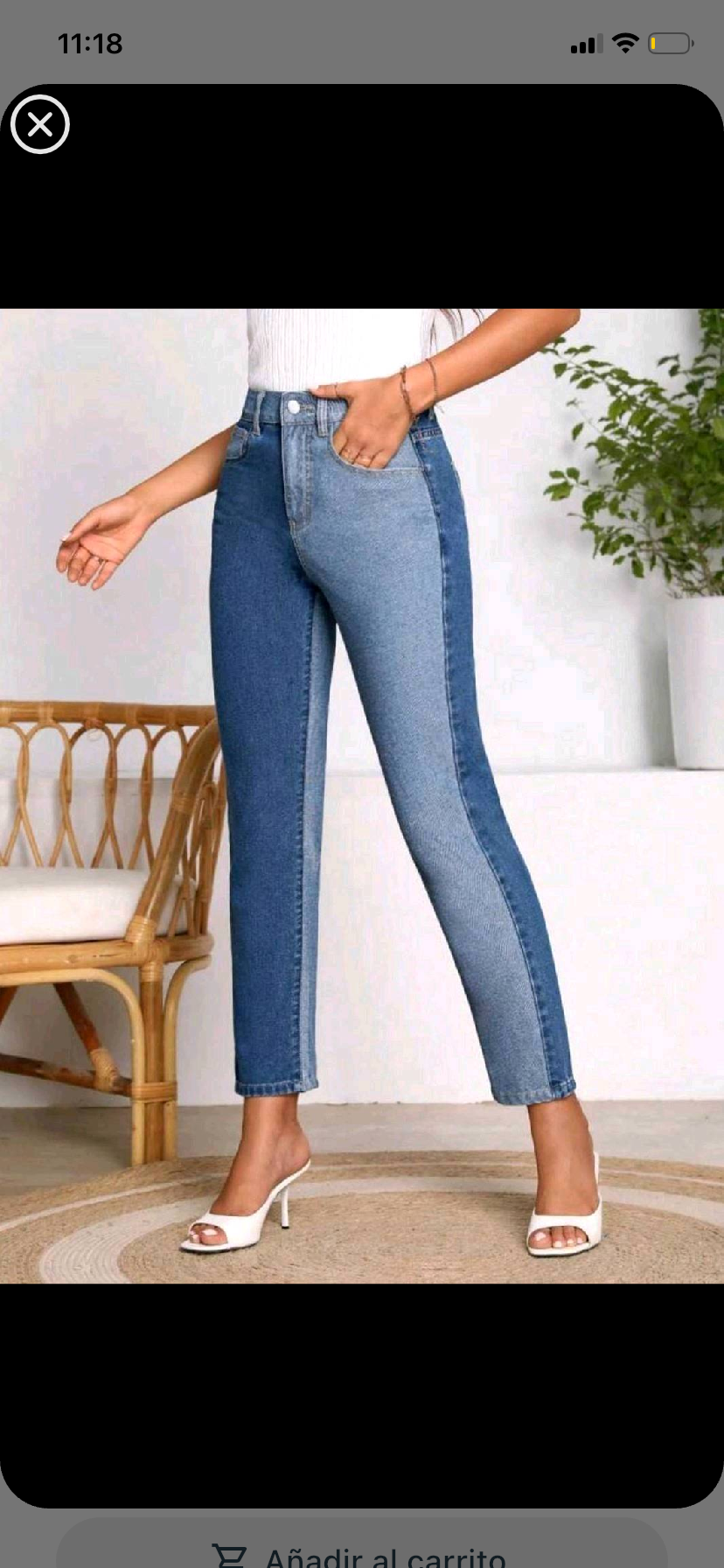 Jeans bicolor de moda - miniatura 3