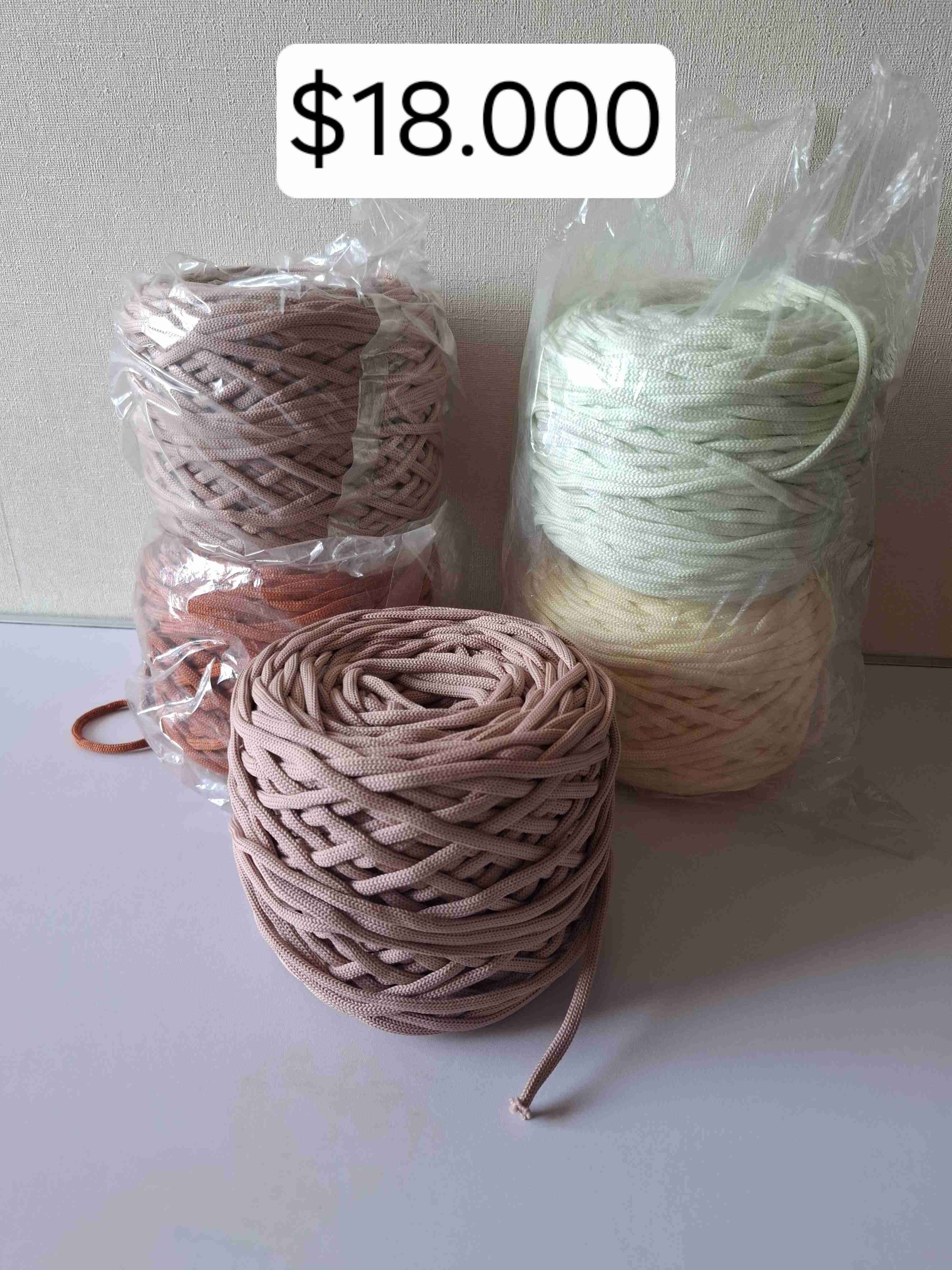 Cuerdas de algodón colores variados