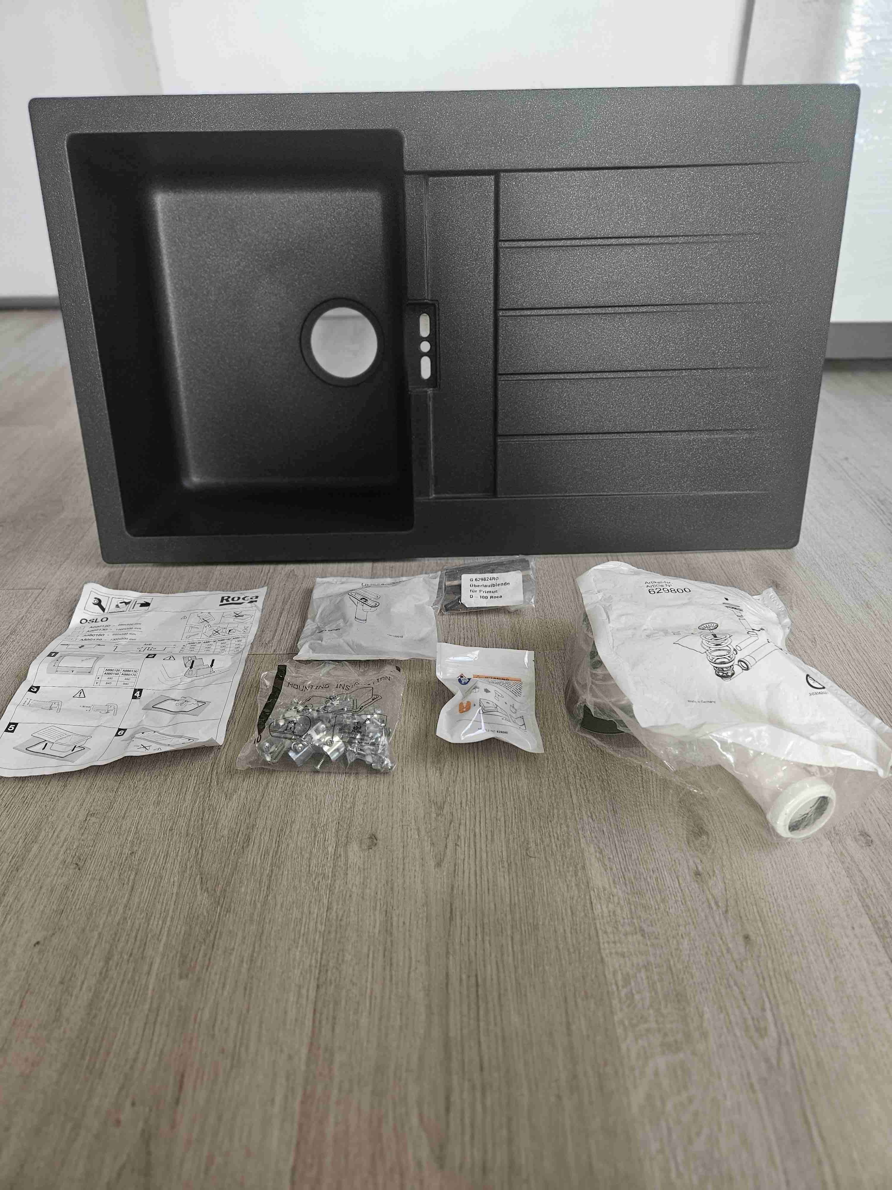 Lavaplatos de cocina negro Roca - miniatura 4