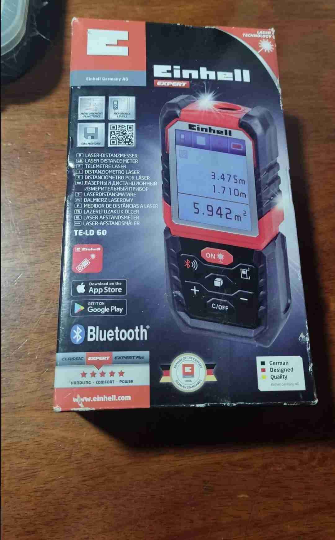 Medidor láser Einhell con Bluetooth