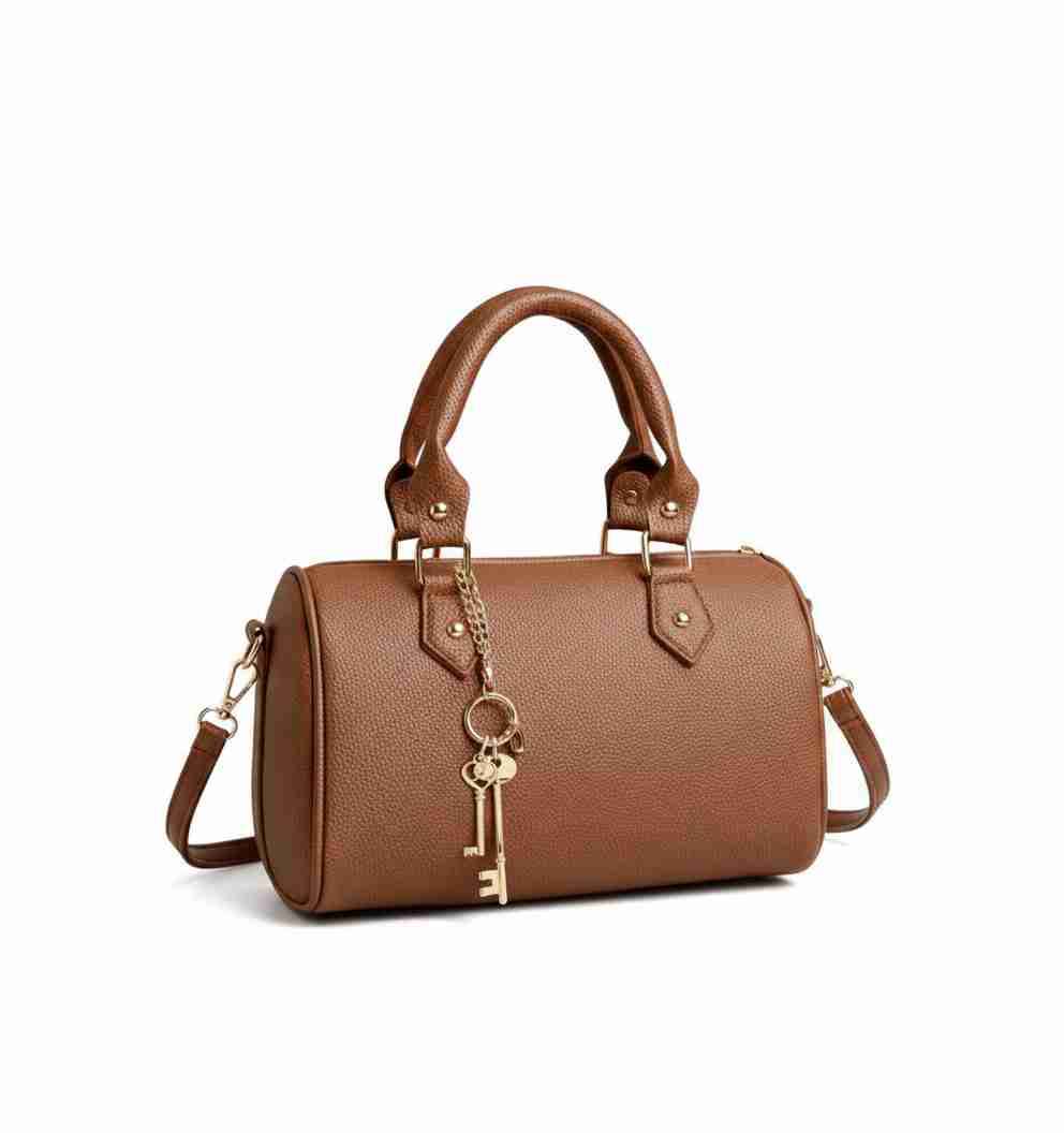 Bolso de cuero marrón