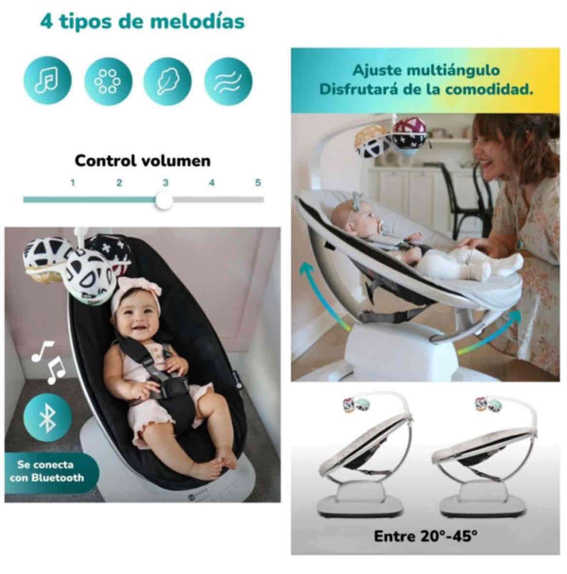 Silla mecedora para bebés 4moms - miniatura 3