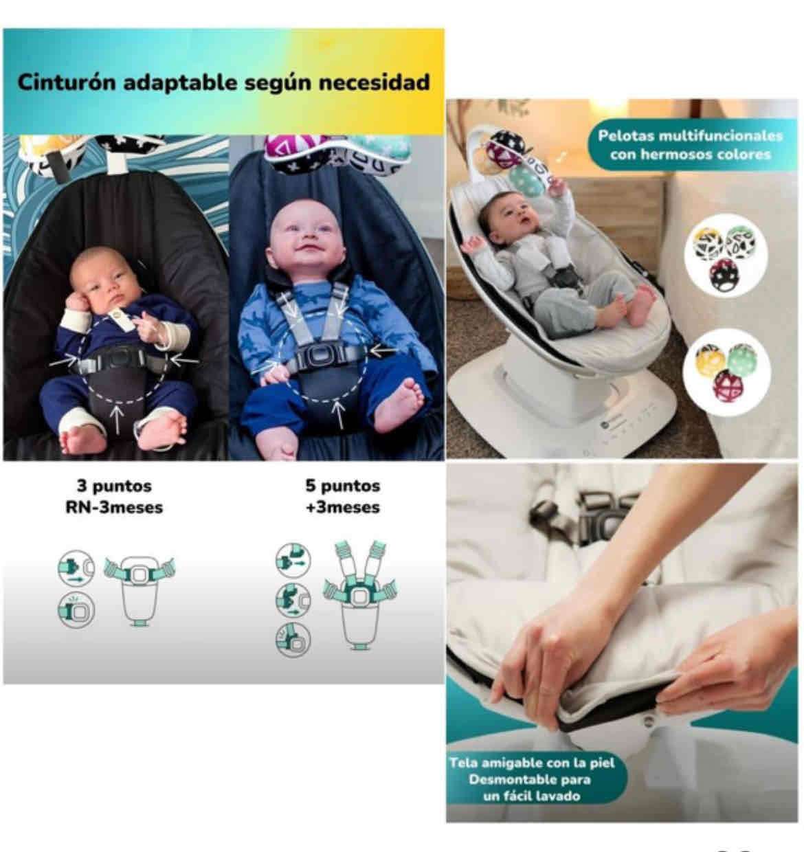 Silla mecedora para bebés 4moms - miniatura 4