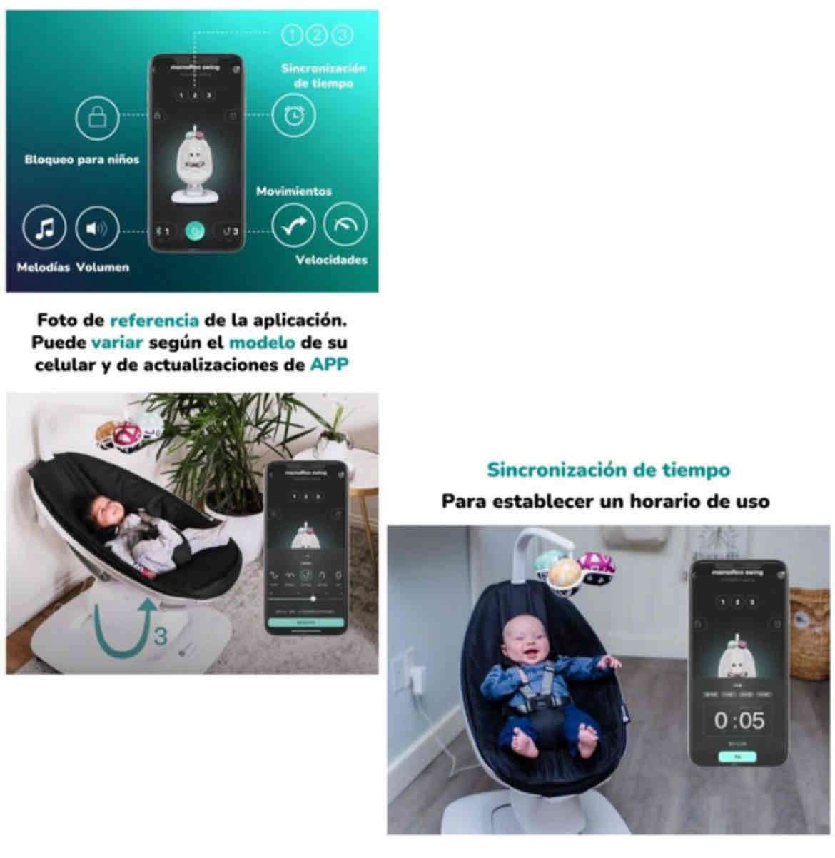 Silla mecedora para bebés 4moms - miniatura 6