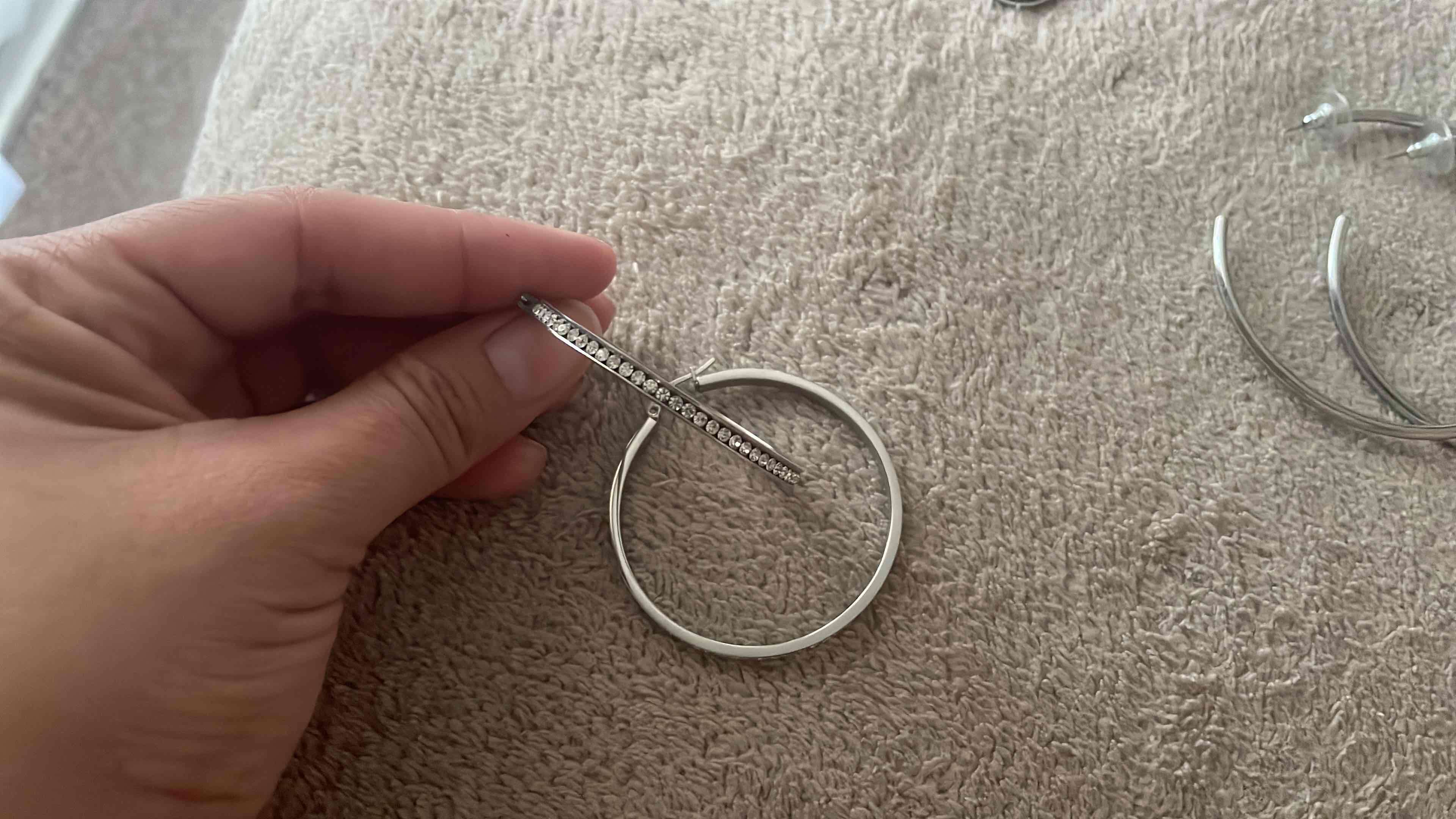 Aros de plata con circonitas