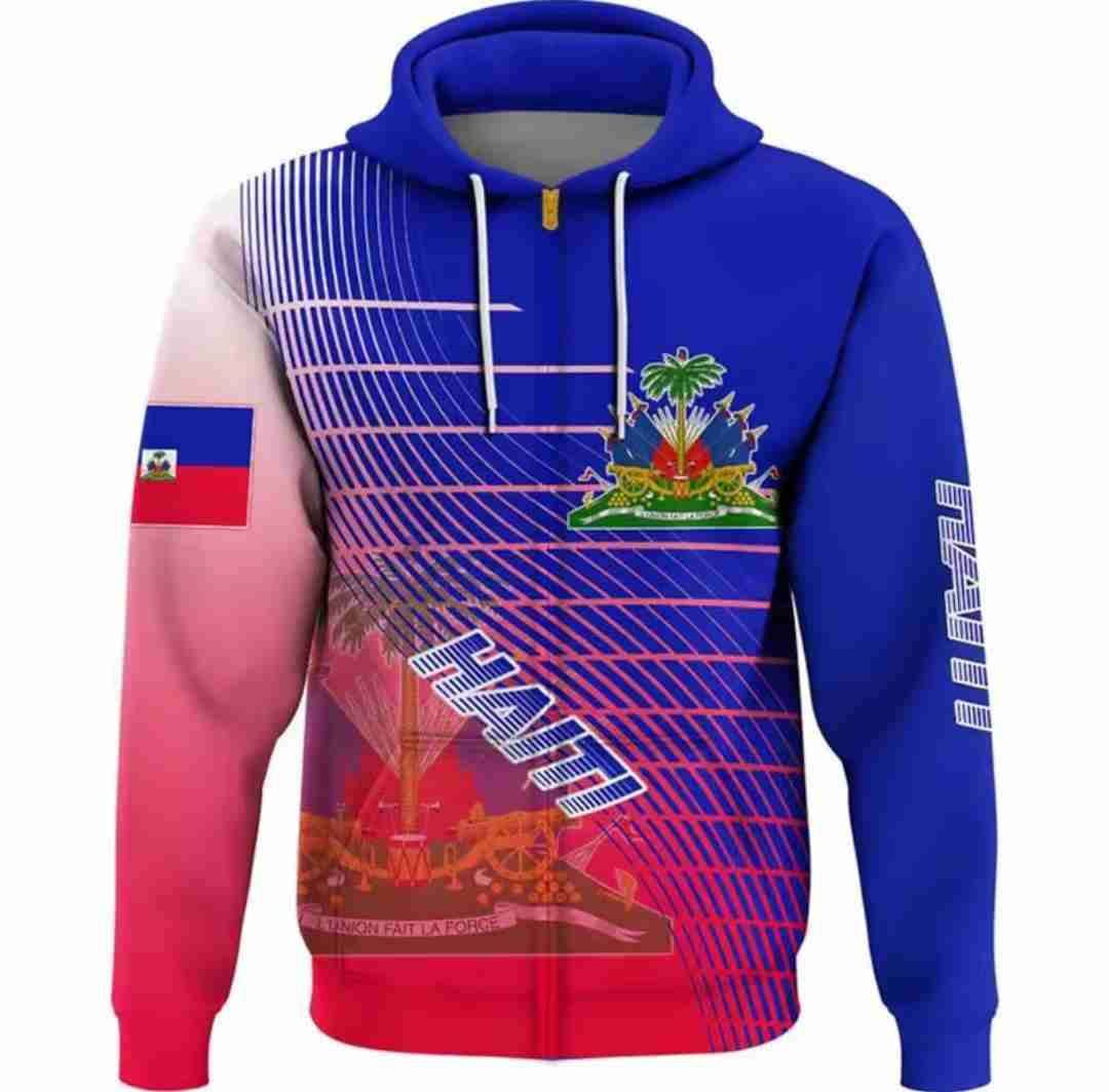 Polerón con capucha diseño Haití - miniatura 3