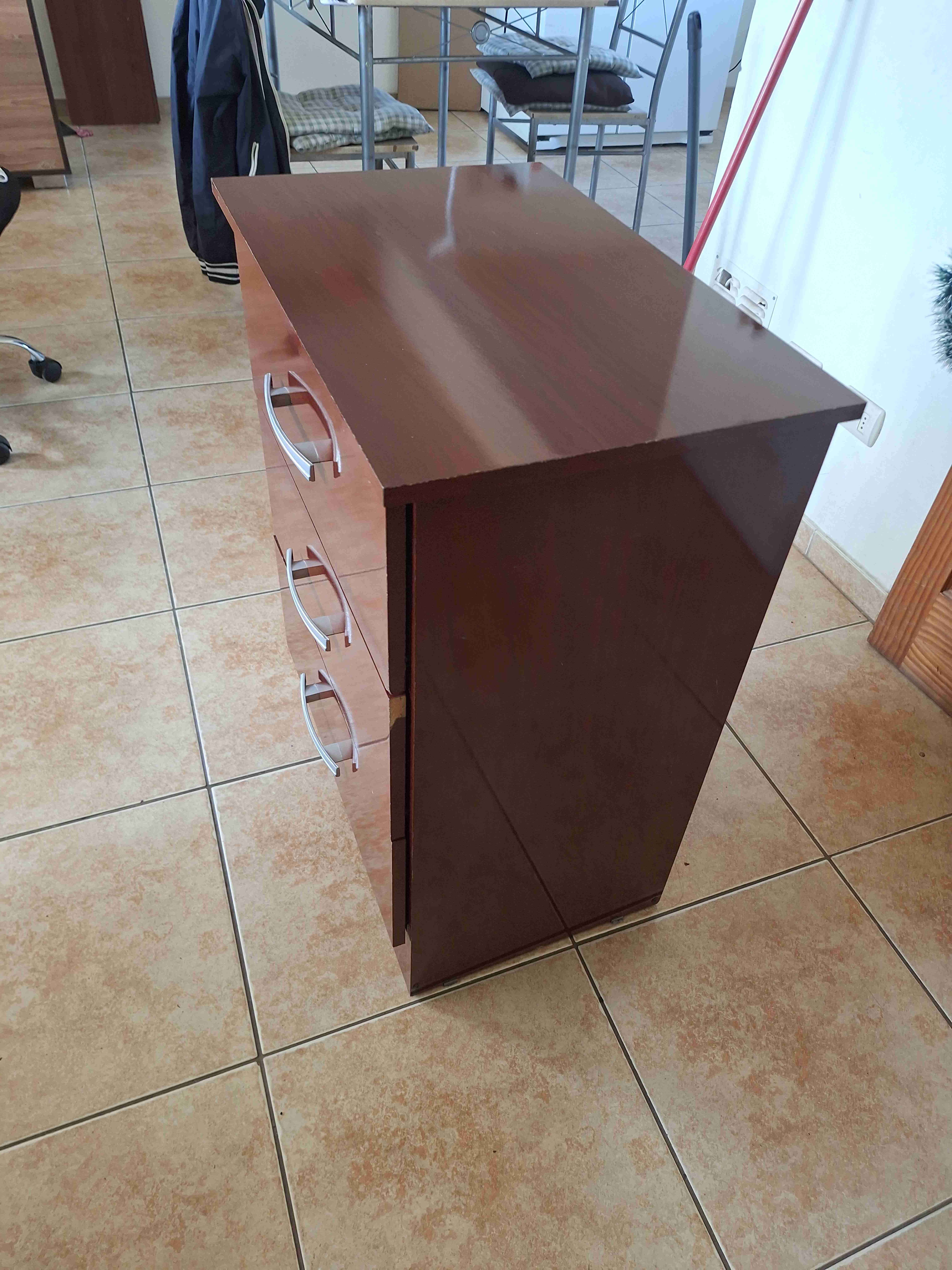 Cajonera de tres cajones marrón - miniatura 2