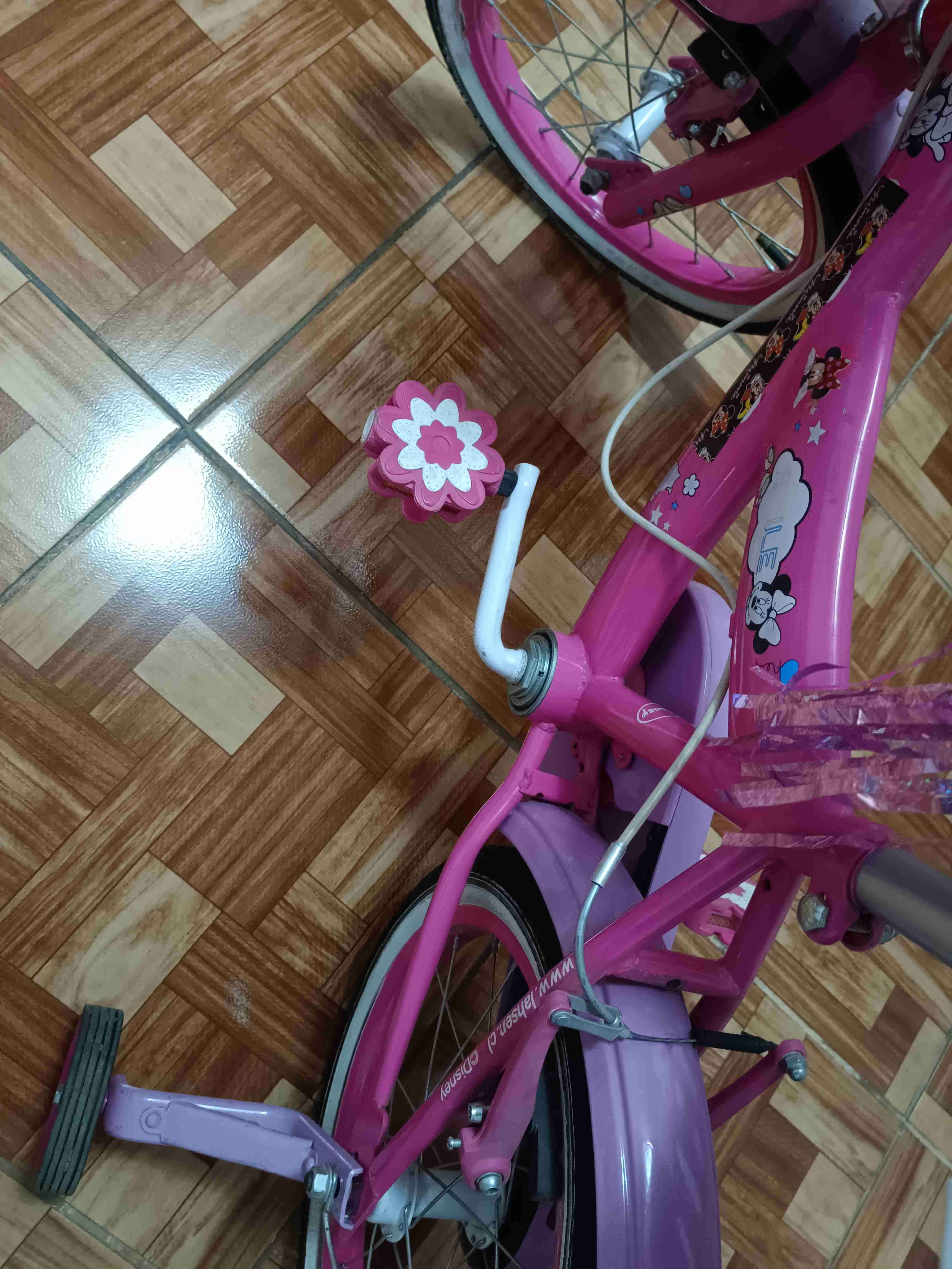 Bicicleta infantil rosa - miniatura 3