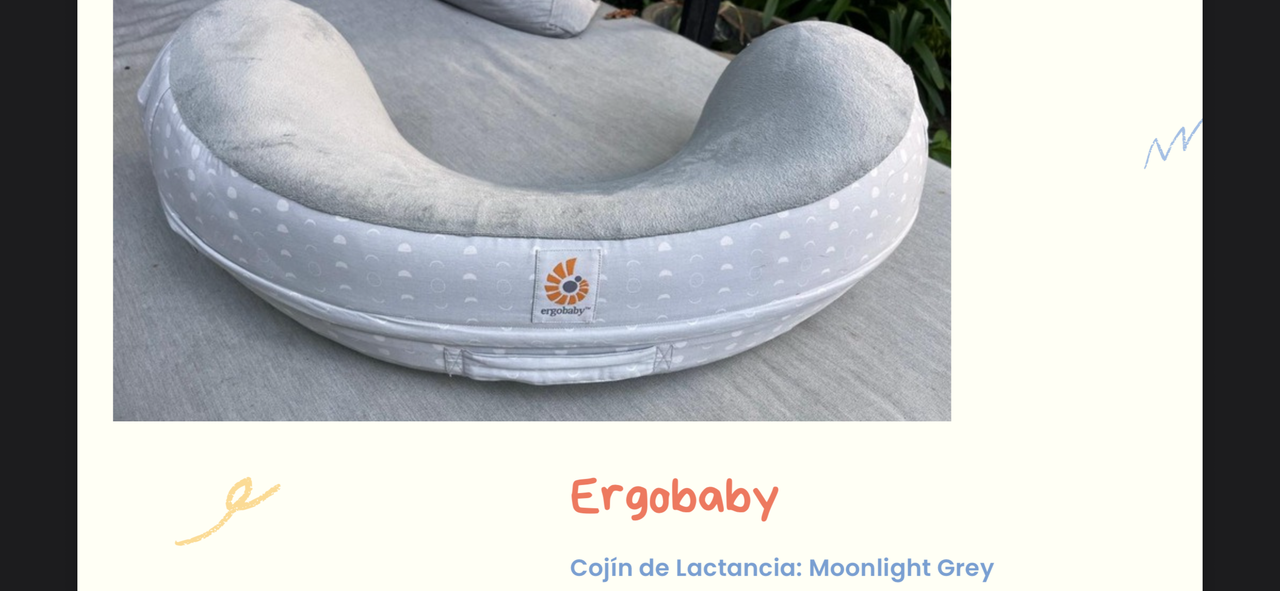 Cojín de lactancia Ergobaby gris