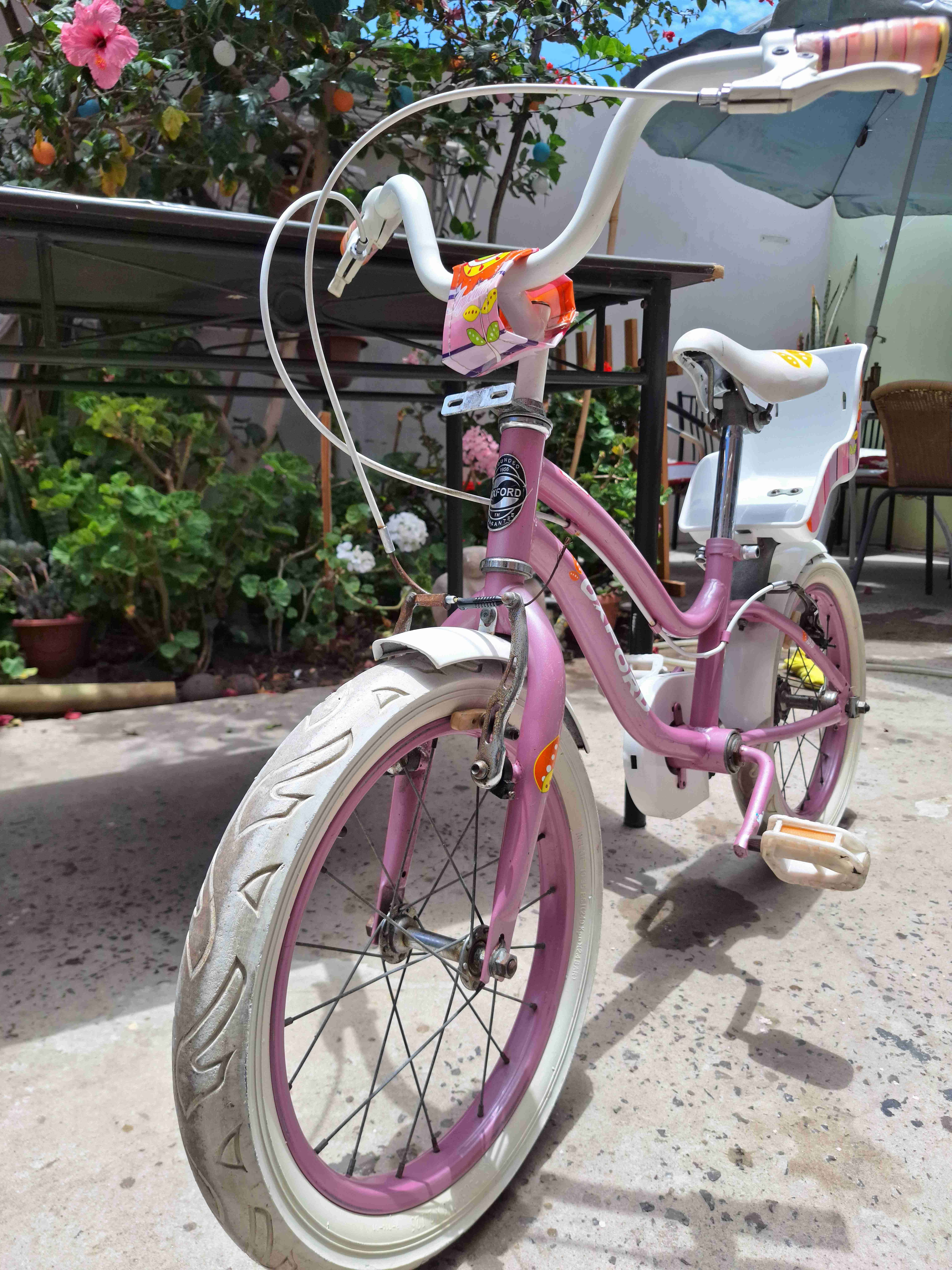 Bicicleta infantil rosada