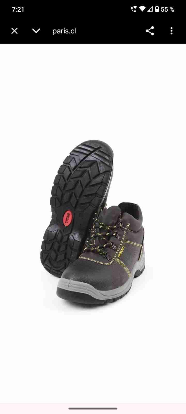 Botas de seguridad café