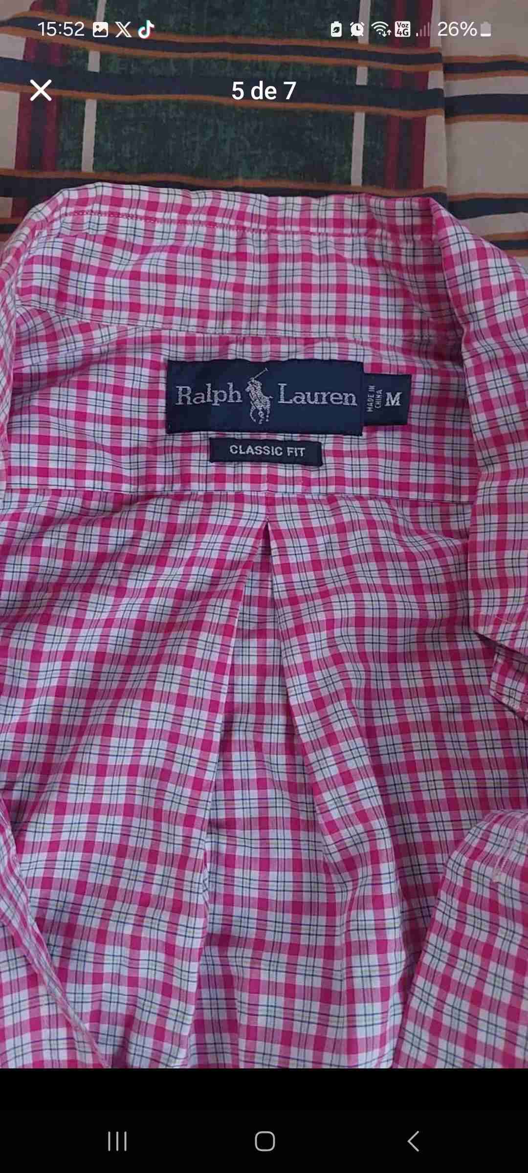 Camisa a cuadros Ralph Lauren M fit