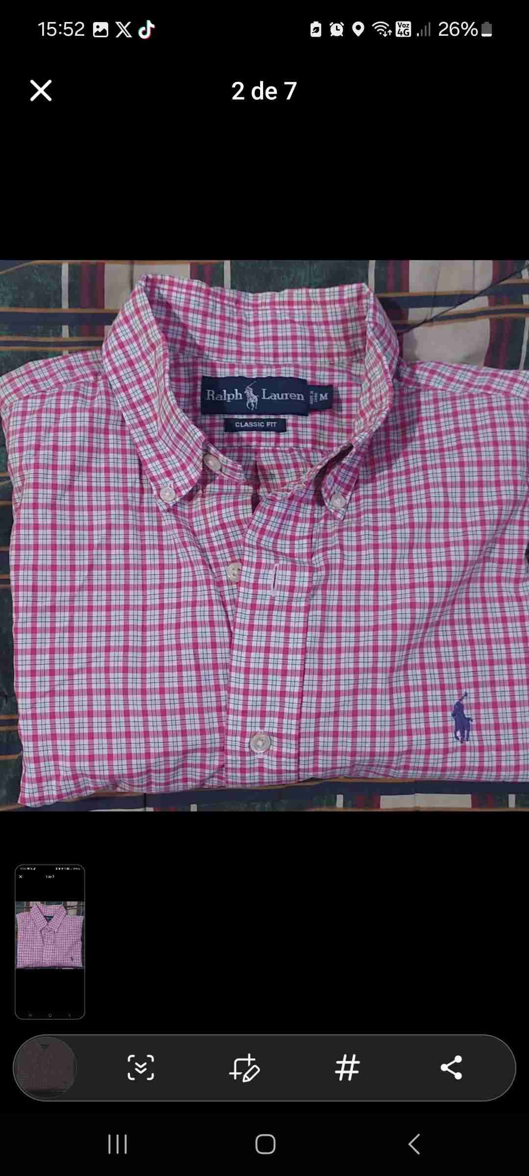 Camisa a cuadros Ralph Lauren M fit - miniatura 2