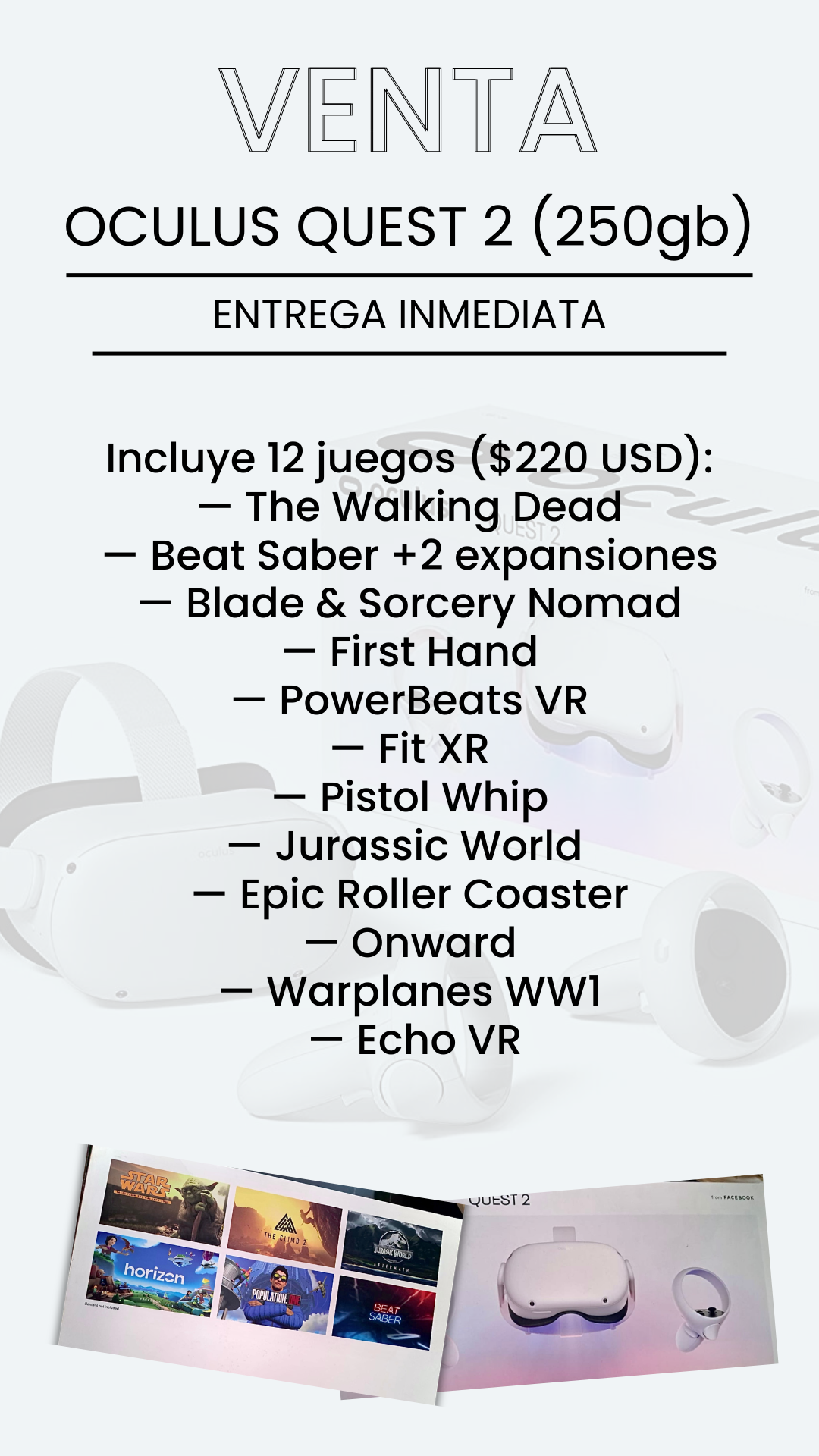 Oculus Quest 2 - 250gb - miniatura 2