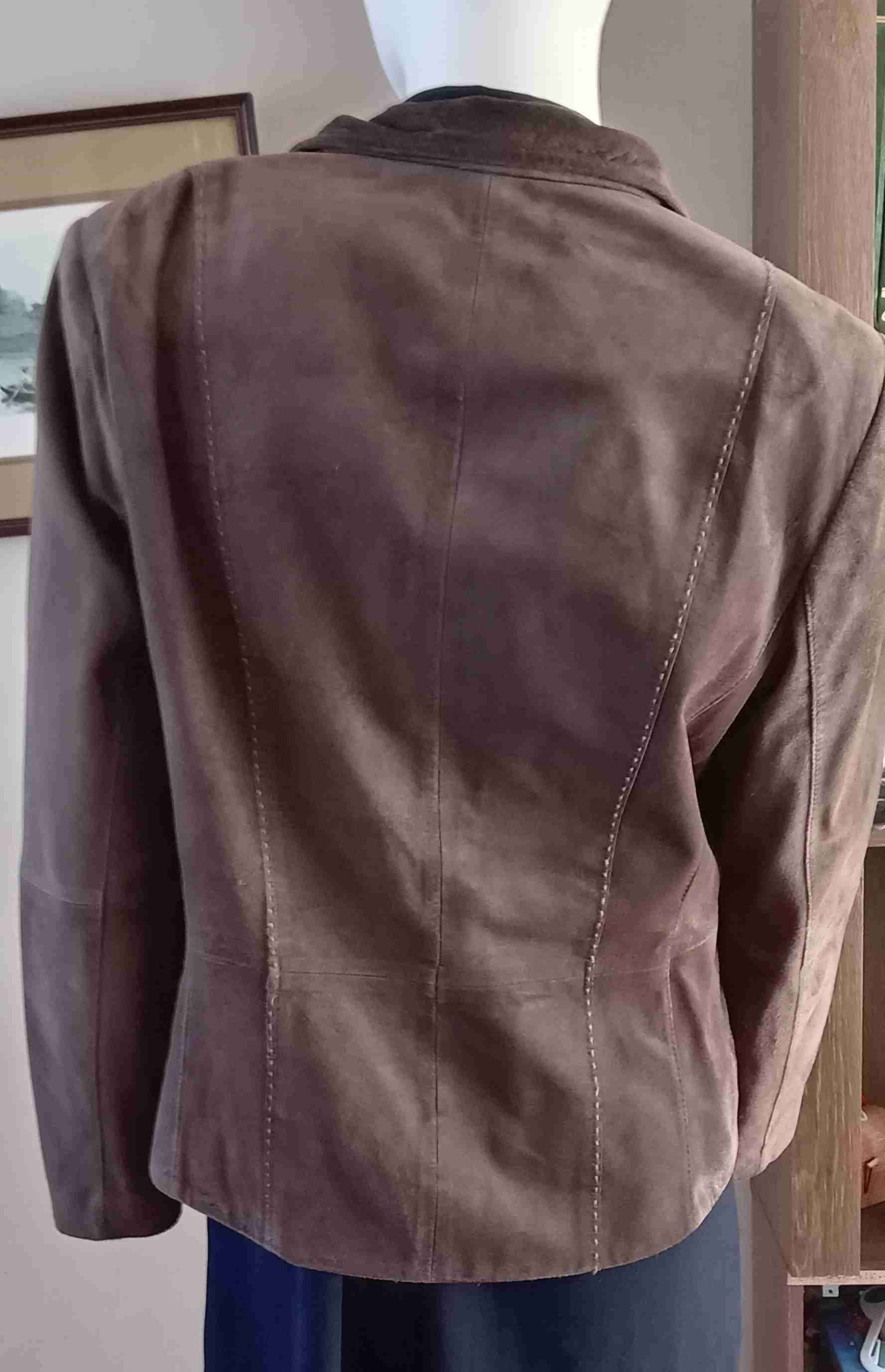 Chaqueta de cuero marrón - miniatura 2