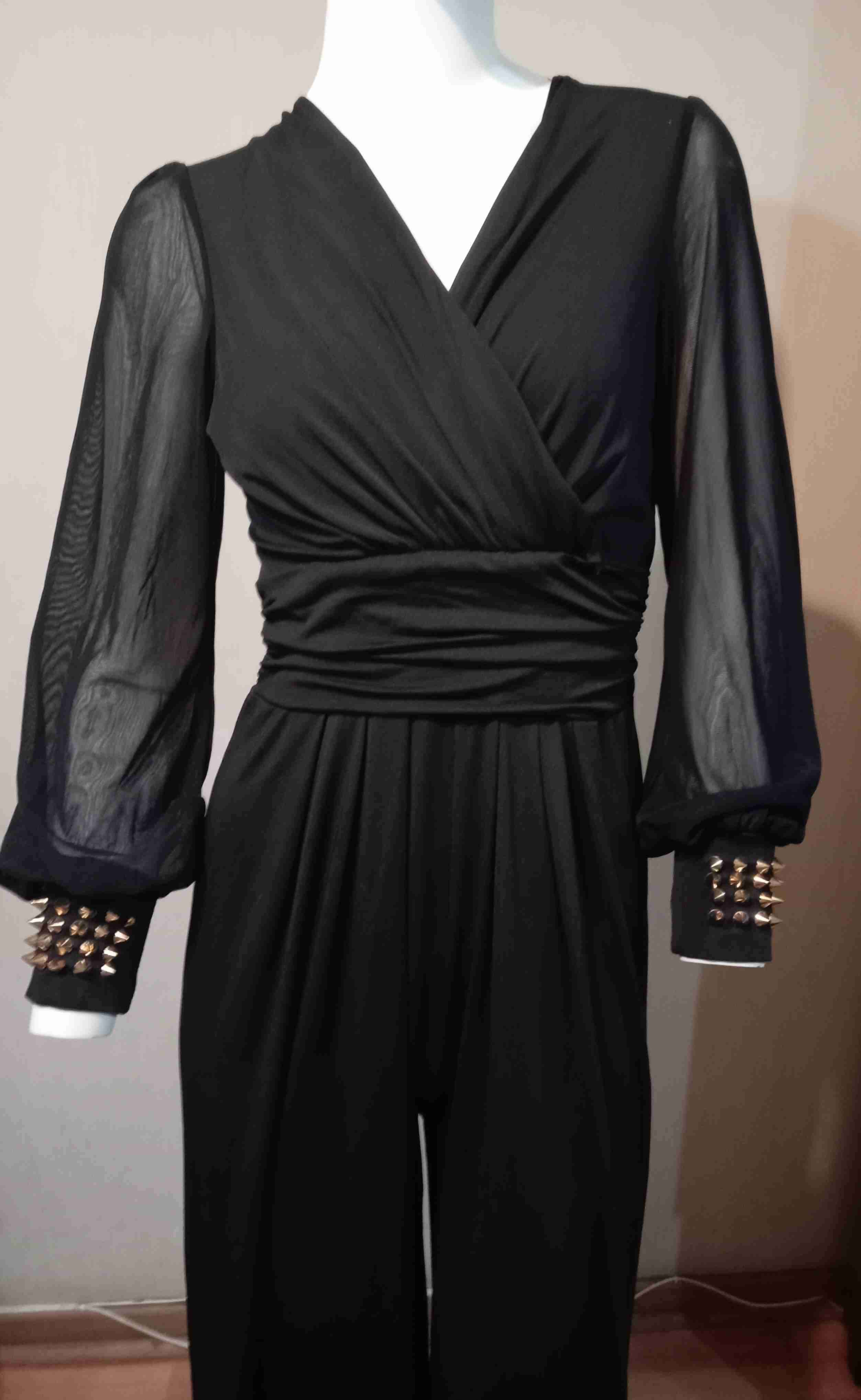 Mono largo negro elegante - miniatura 2