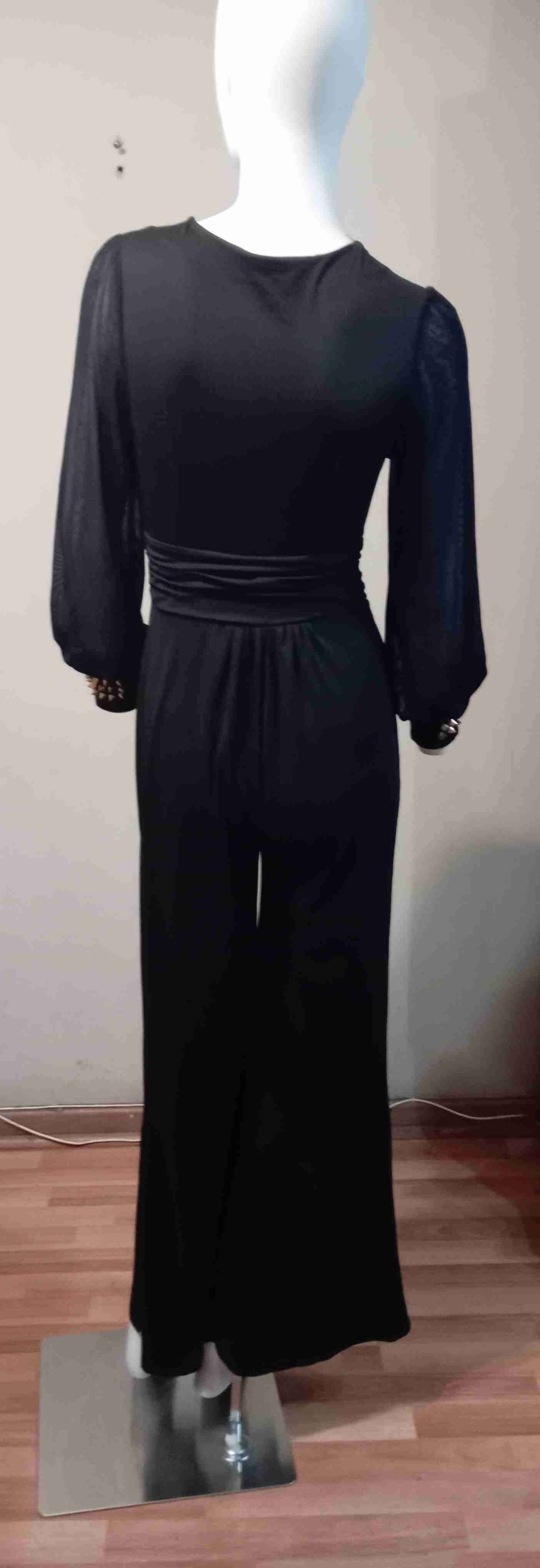 Mono largo negro elegante - miniatura 3