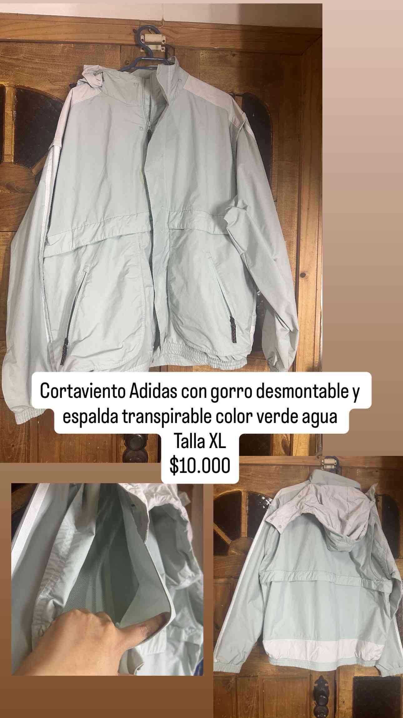 Cortaviento Adidas verde agua XL
