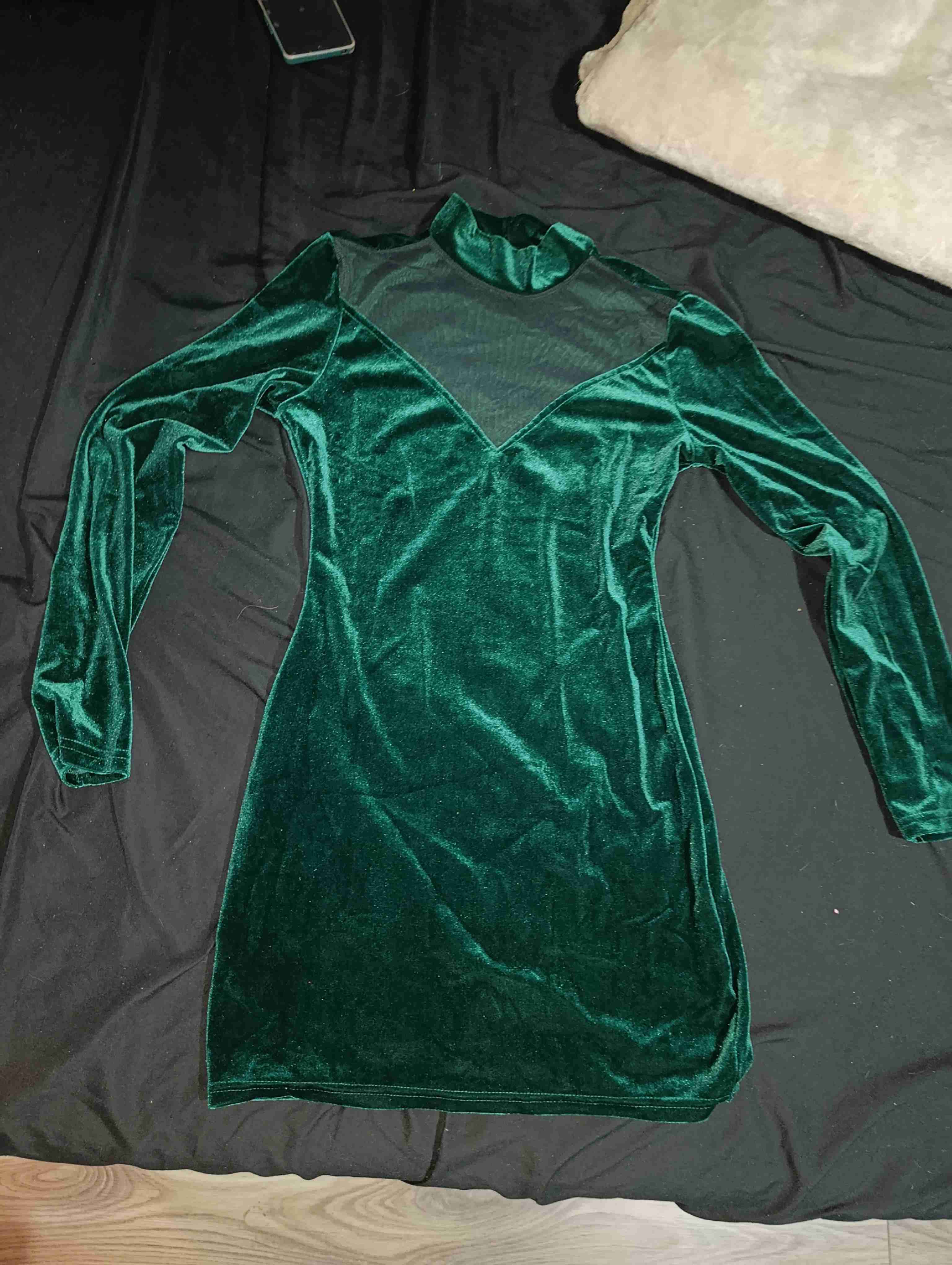 Vestido verde de terciopelo