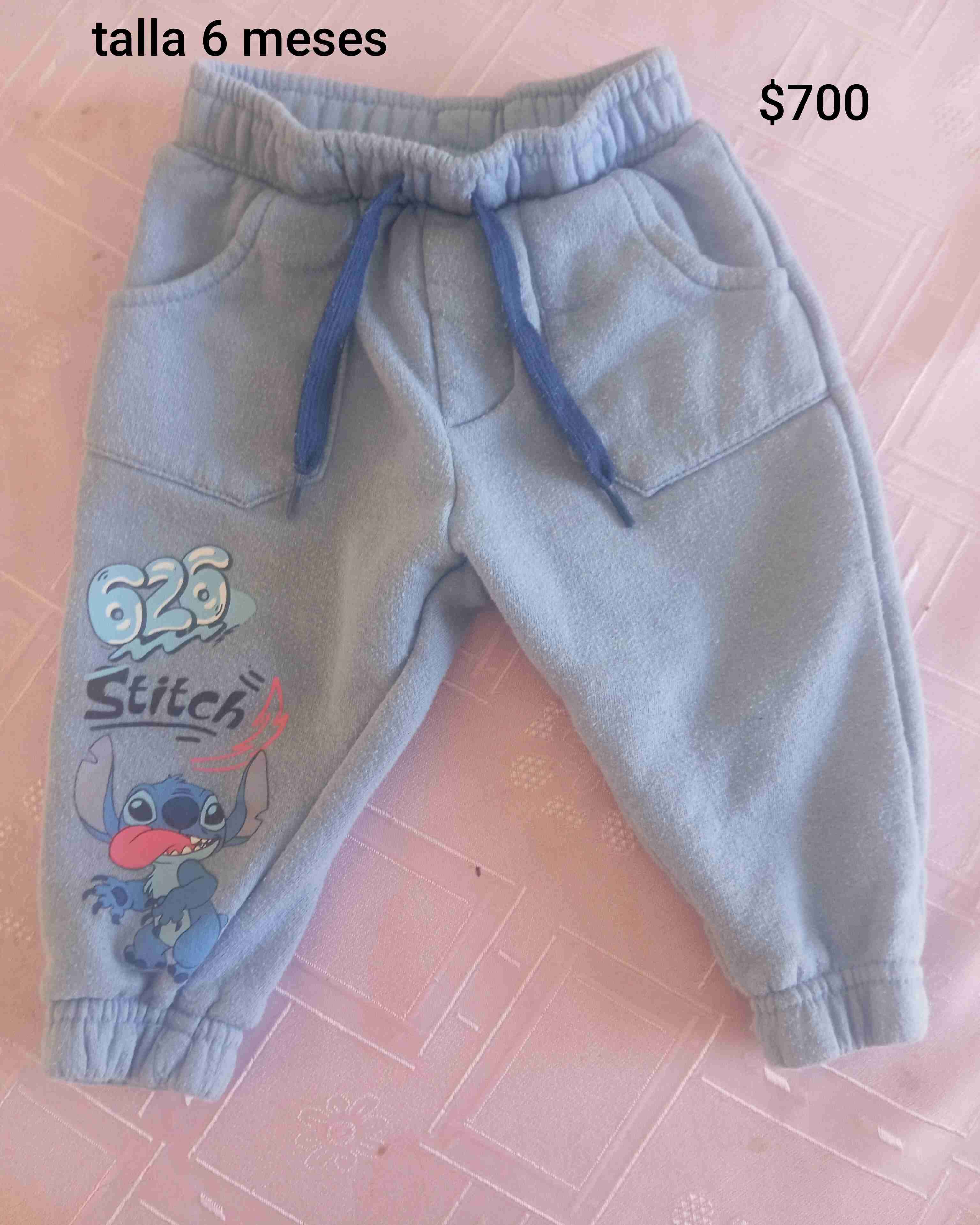 Pantalones bebé Stitch azul