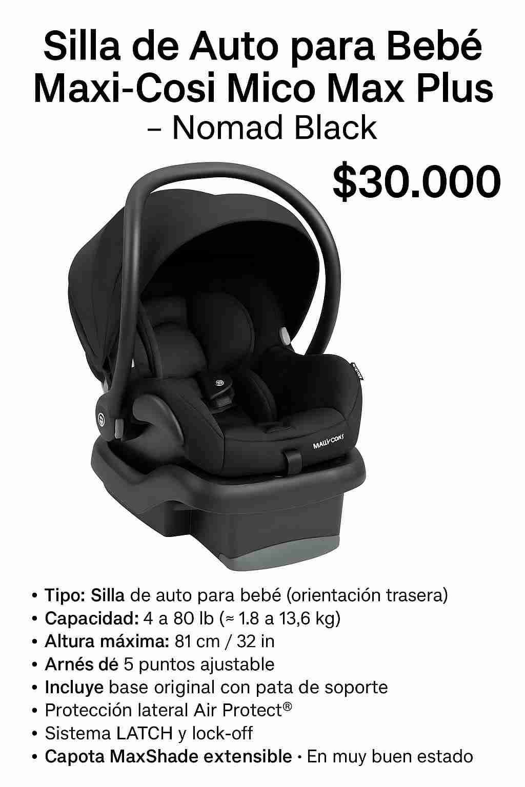 Silla de auto bebé Maxi-Cosi