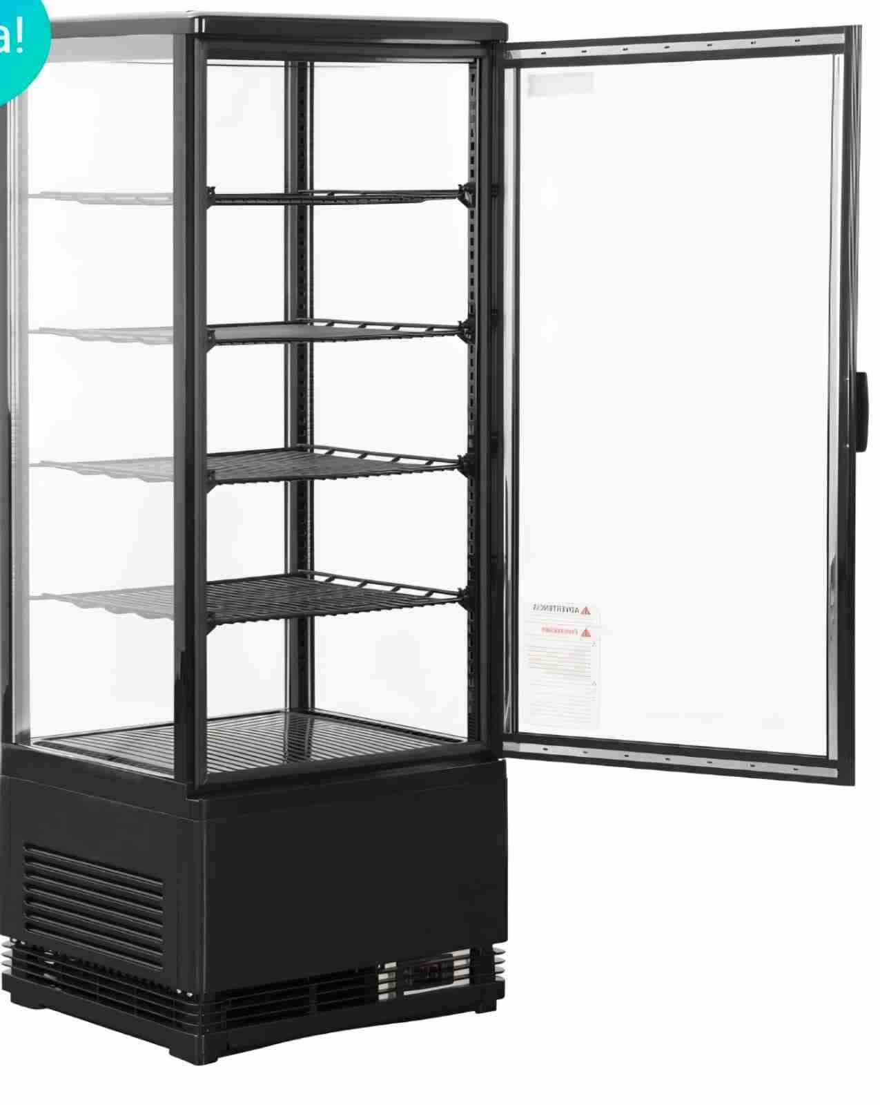 VitrinaBozzo refrigerada negra