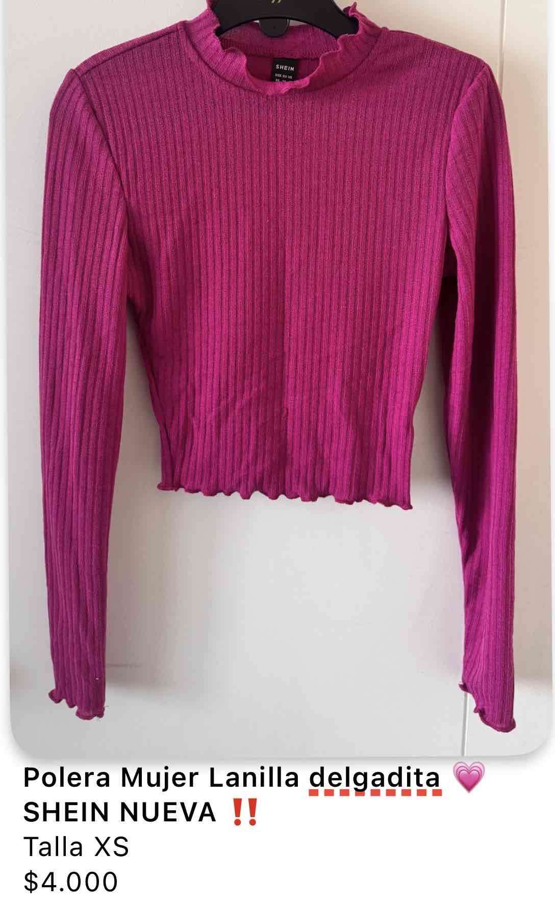 Polera Shein fucsia nueva