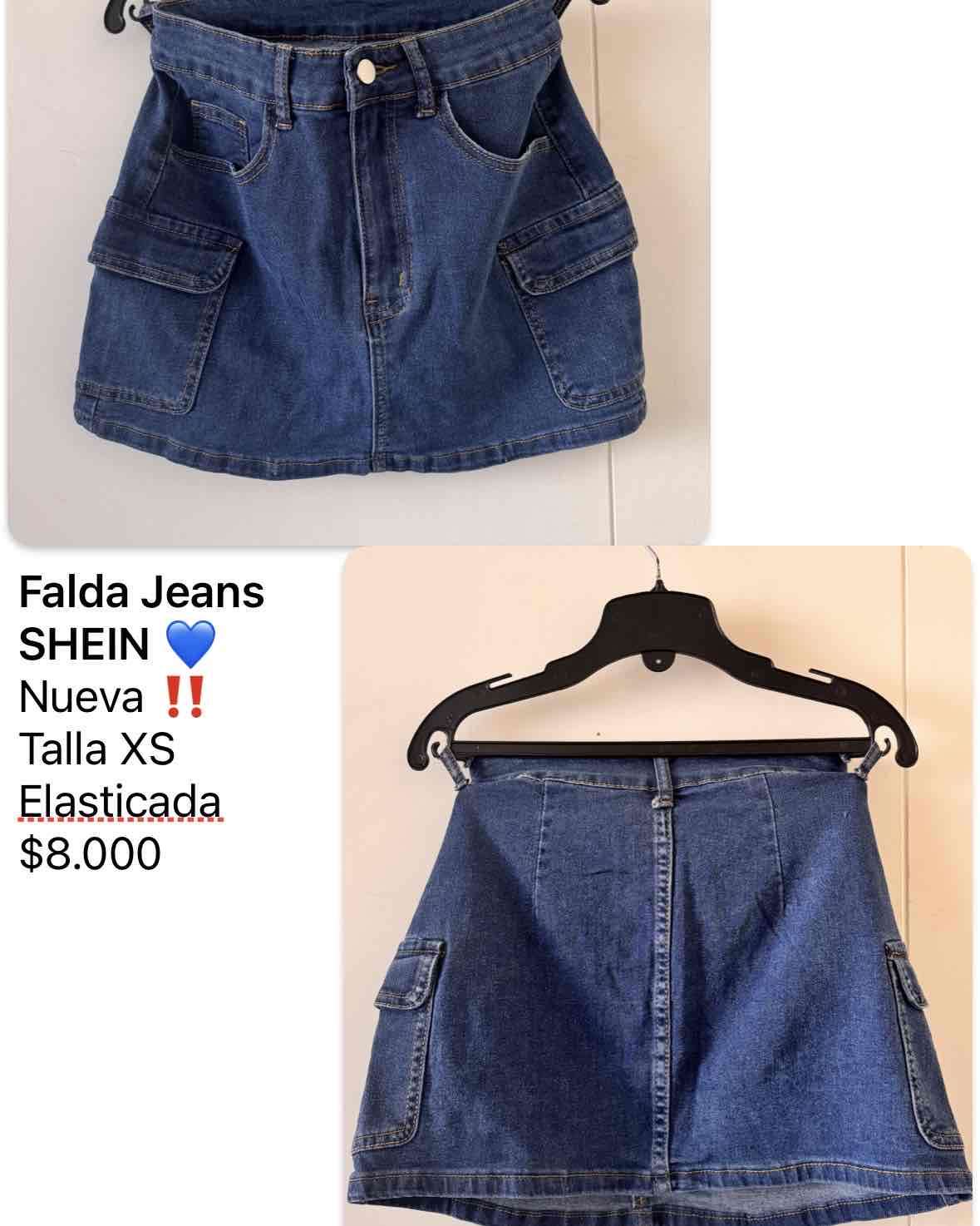Falda jeans Shein azul