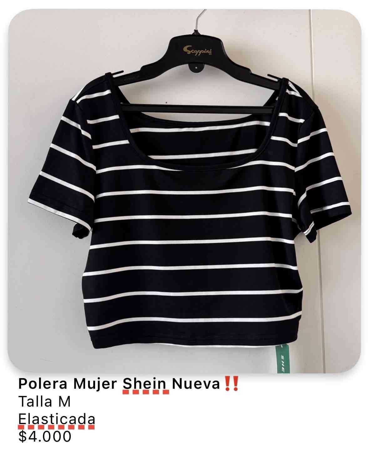Polera Shein Mujer Rayas