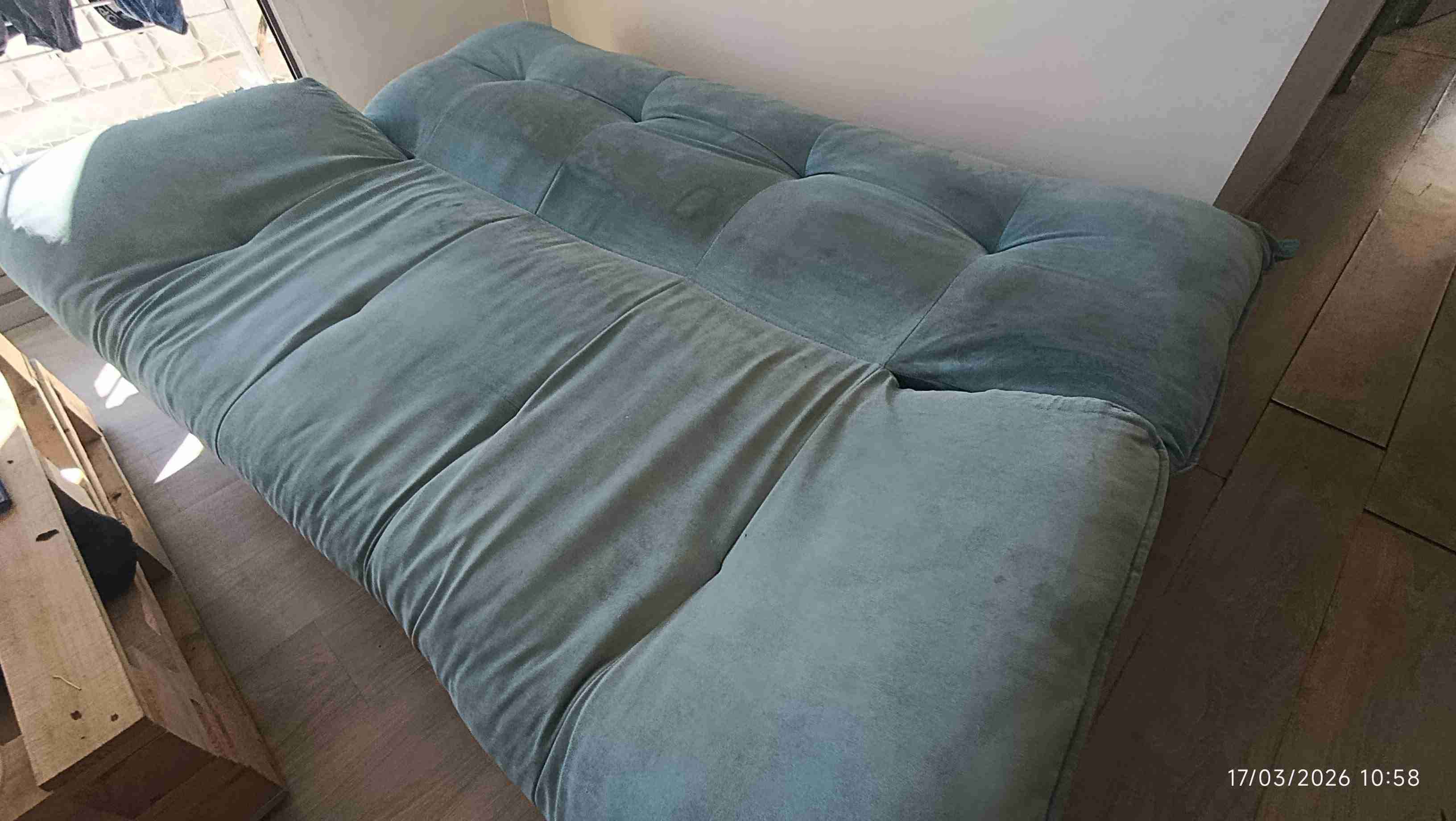 Sofá cama turquesa - miniatura 2