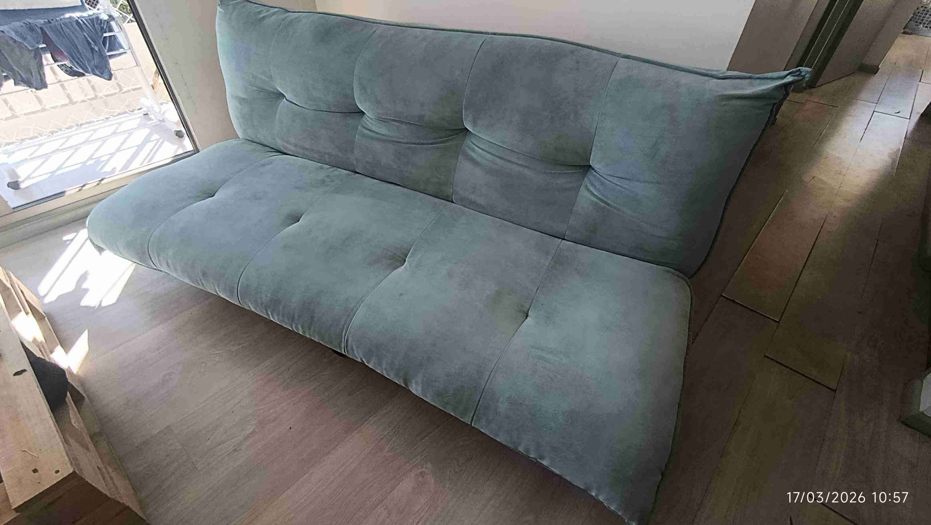 Sofá cama turquesa - miniatura 5