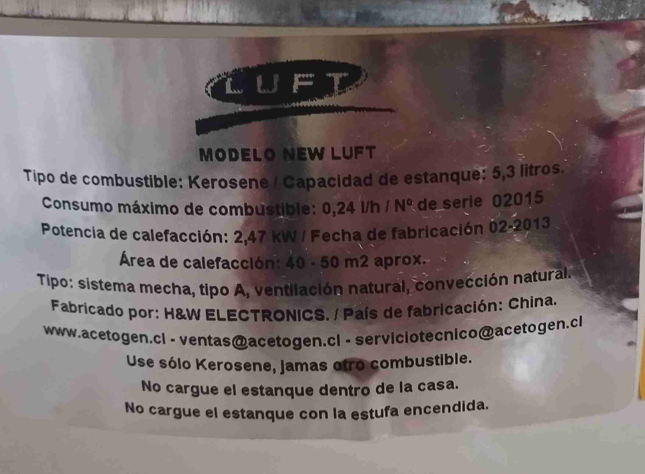 Estufa a parafina con malla más bidón de 10lt. - miniatura 3