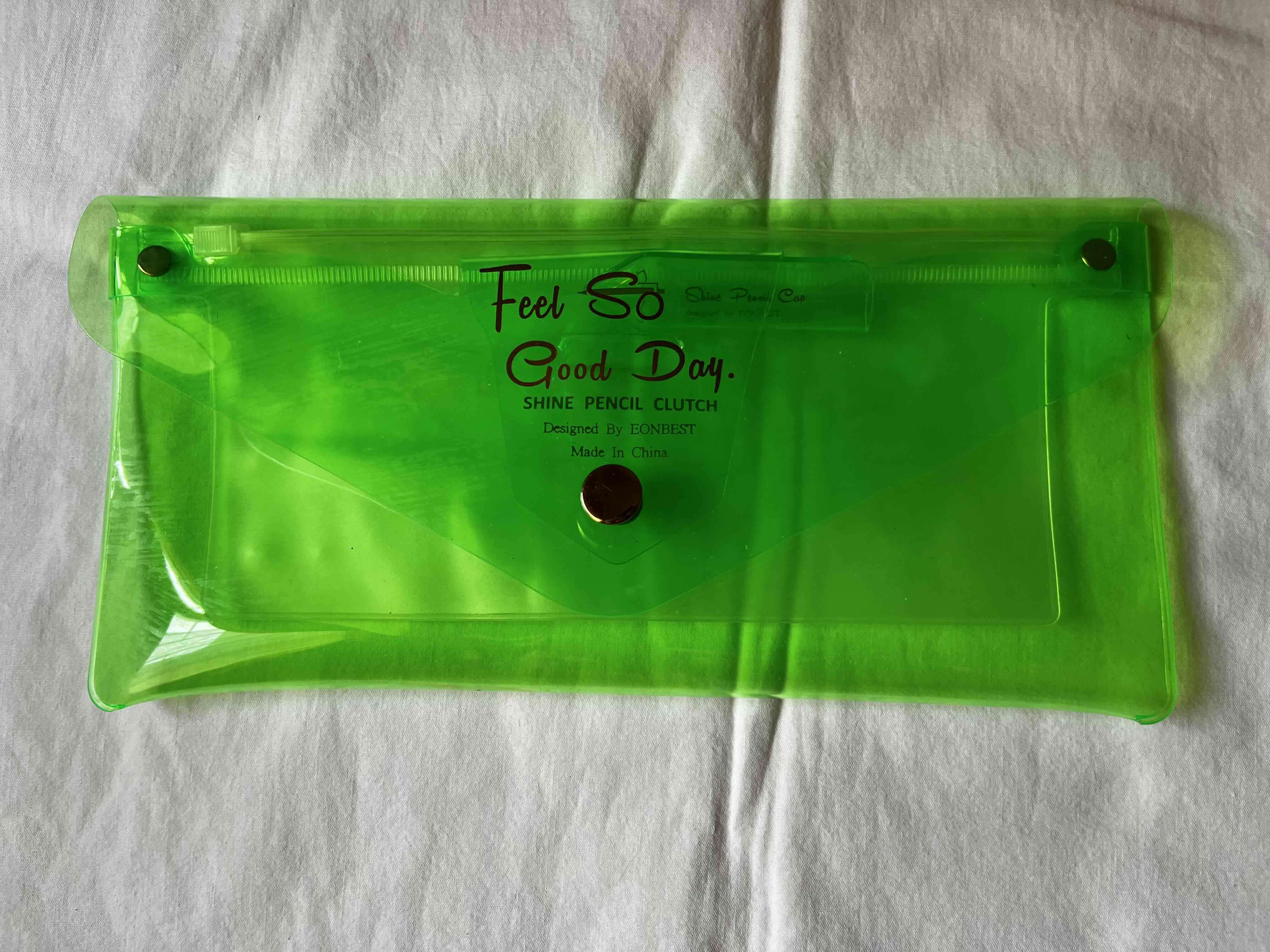 Estuche lápiz verde transparente - miniatura 3